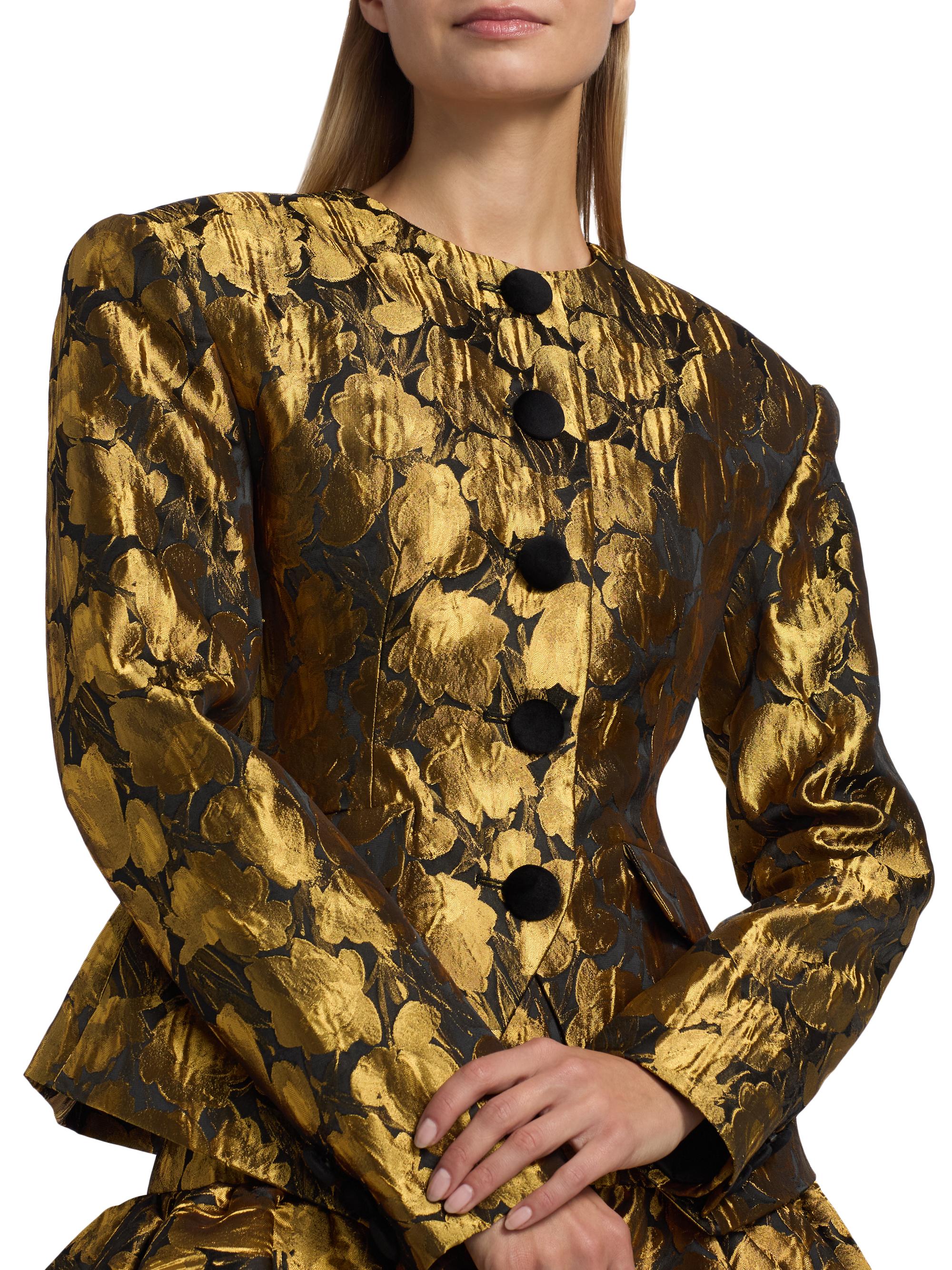 Ronny Kobo Wanda Metallic Floral Brocade Blazer | Saks Fifth Avenue
