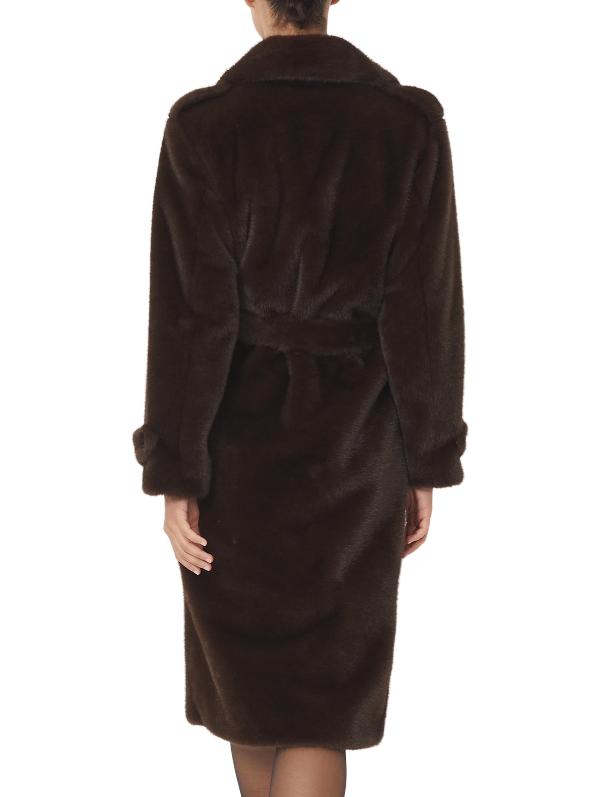 Cate Faux-Fur Long Coat