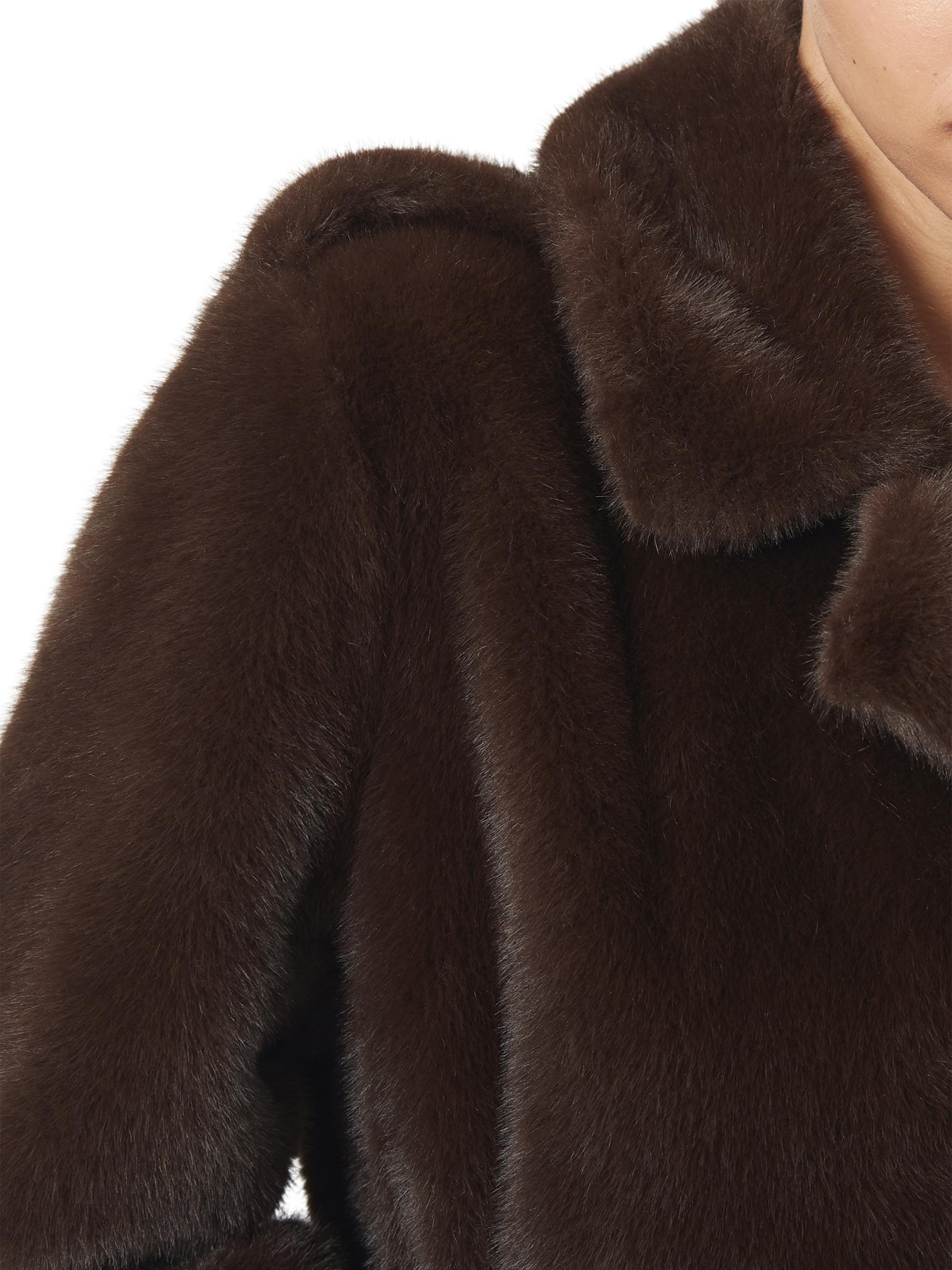 Cate Faux-Fur Long Coat