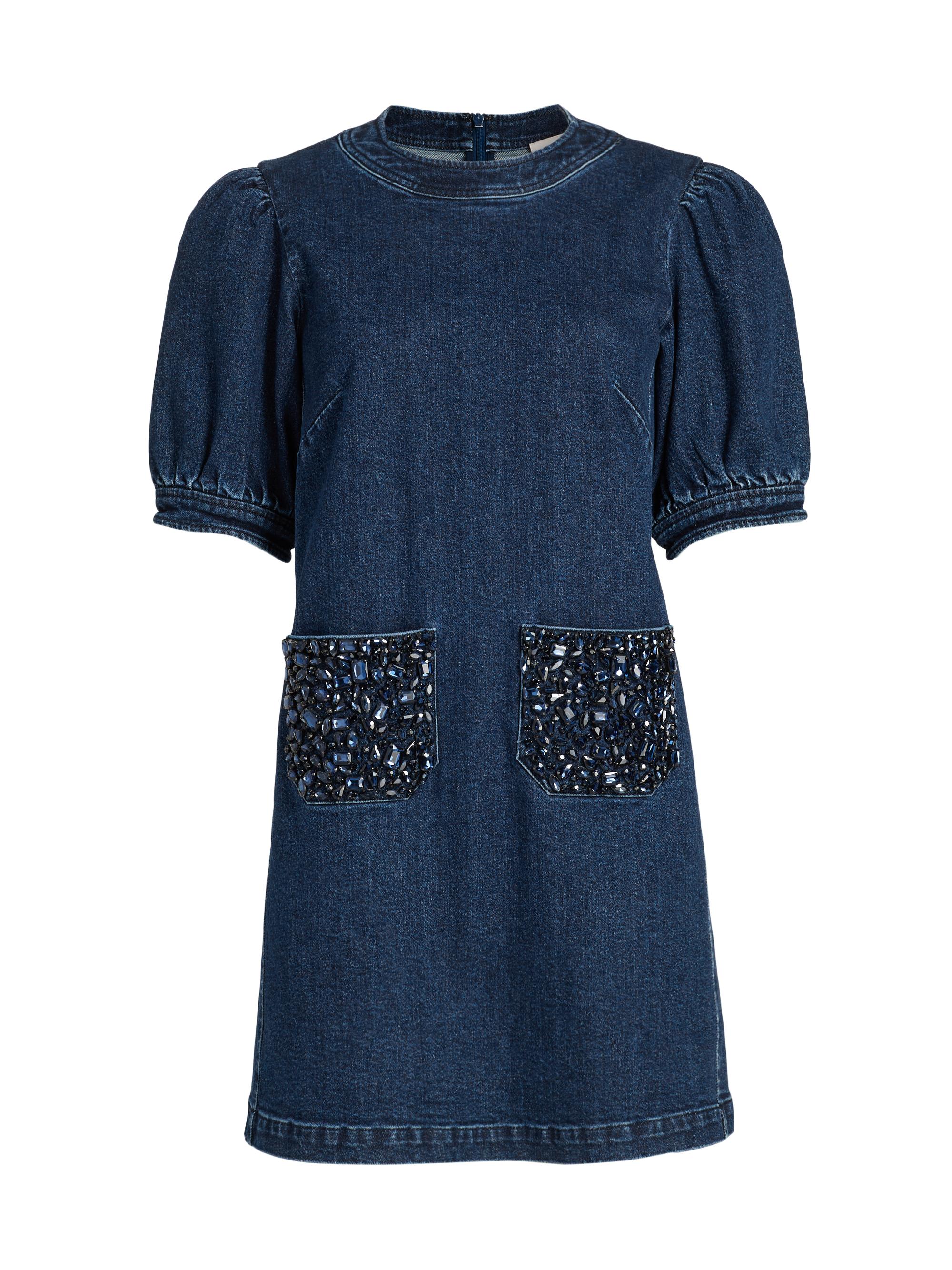 Cinq à Sept Women's Monique Rhinestone-Embellished Denim Minidress - Sapphire