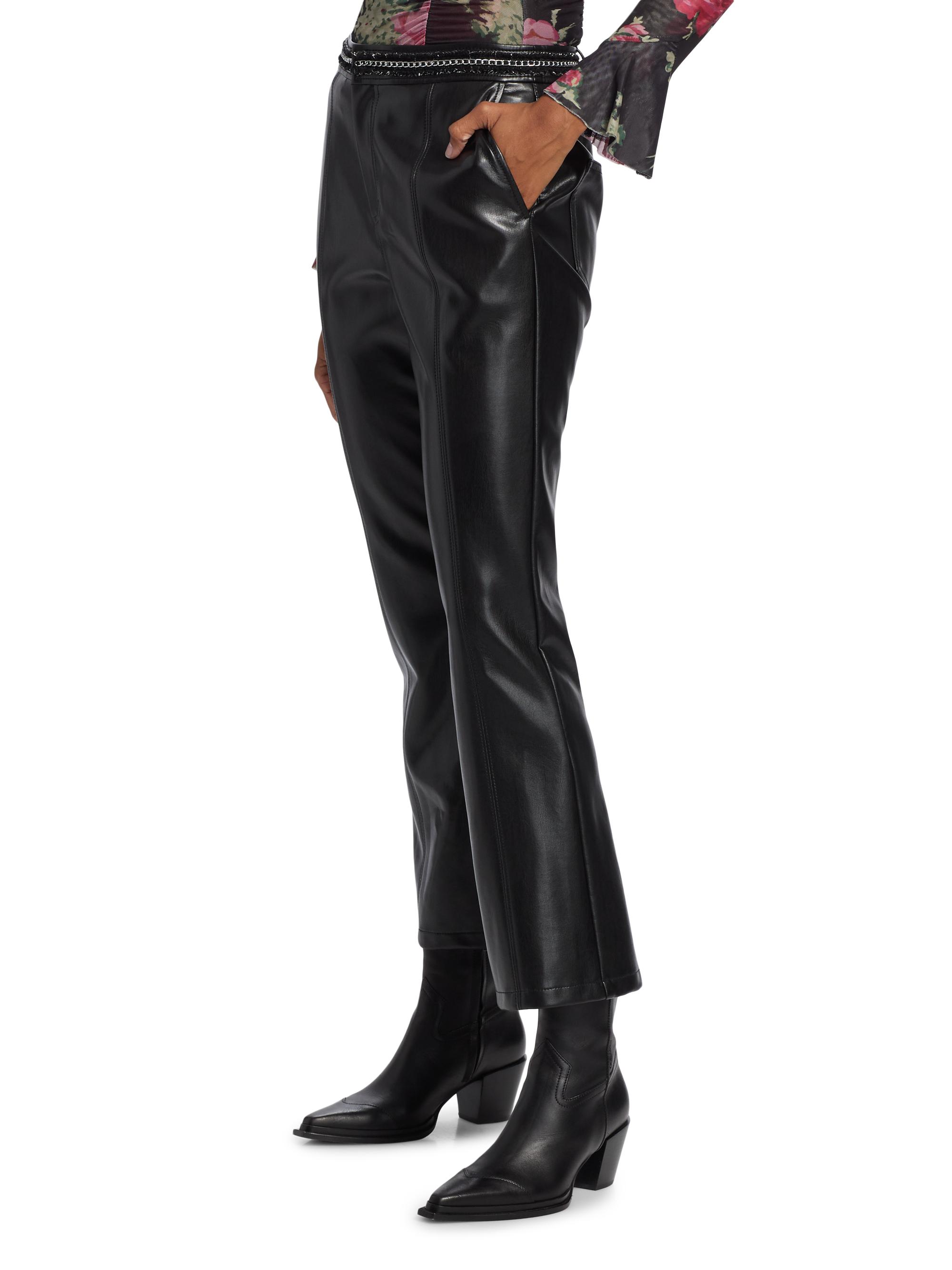 Cinq à Sept Lise Chain Faux-Leather Pants | Saks Fifth Avenue