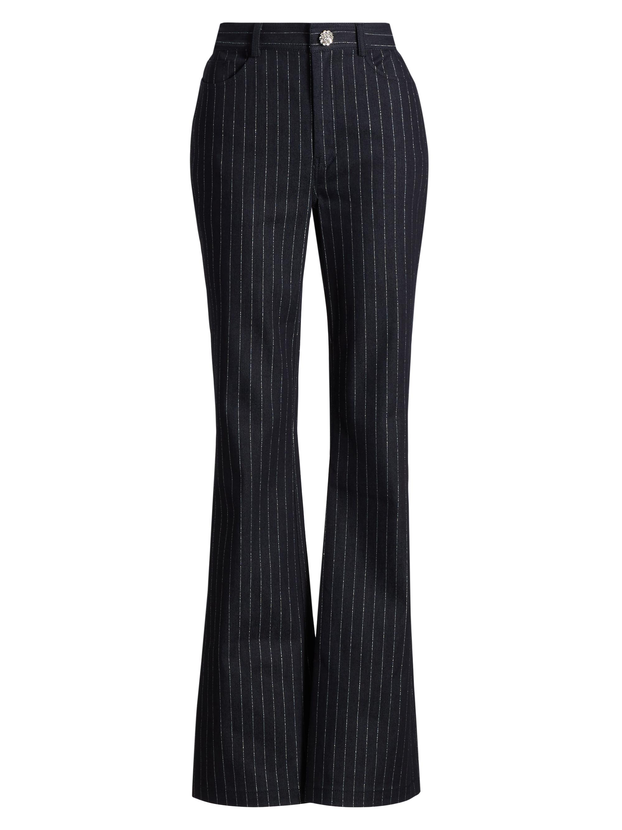 ALICE + OLIVIA New Olivia Houndstooth Slim Flare Trousers | Saks