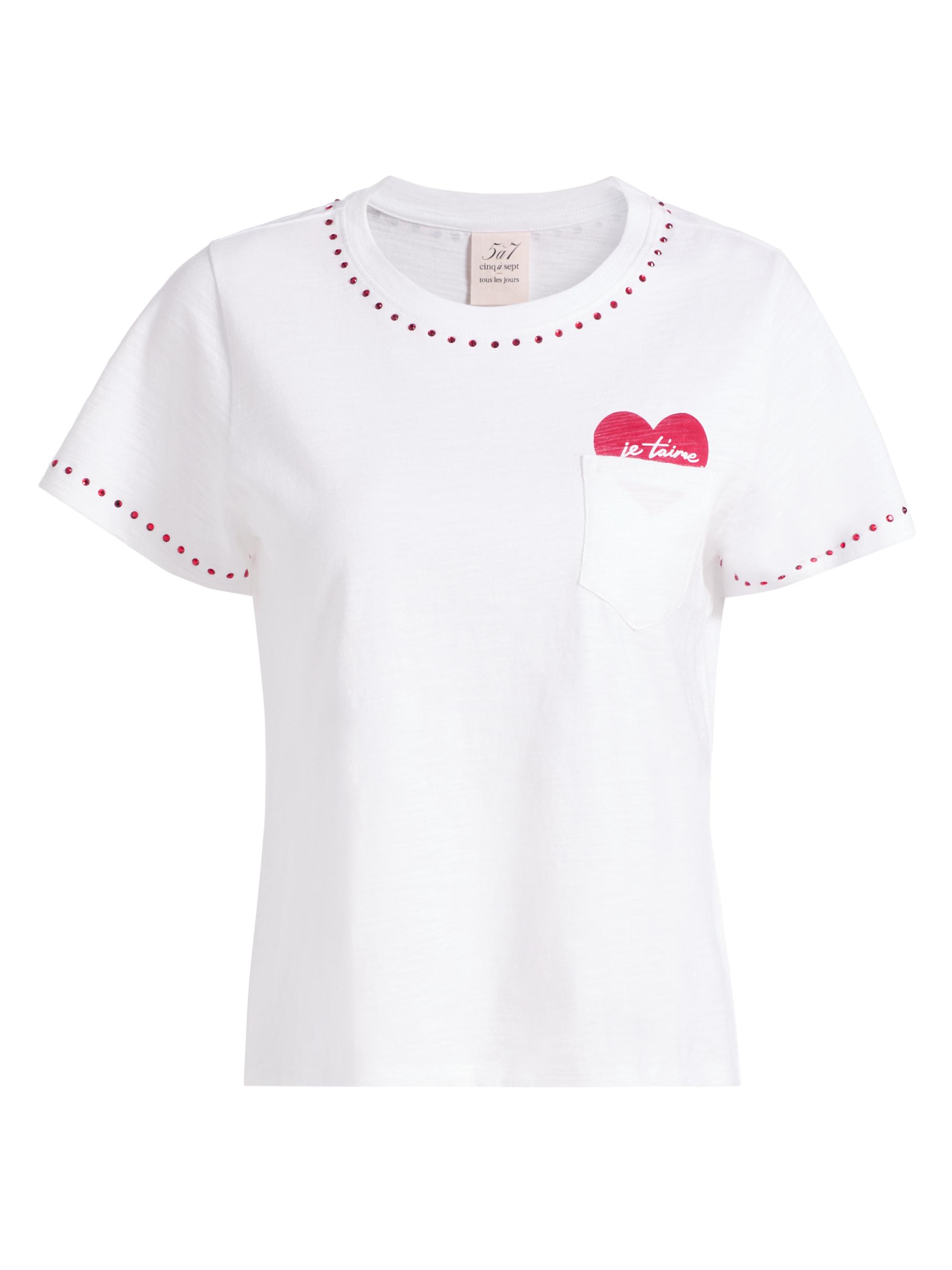Alice＋Olivia Tシャツ 白 ホワイト Alice + Olivia Berk Rolling Stones Embellished Cotton Graphic T