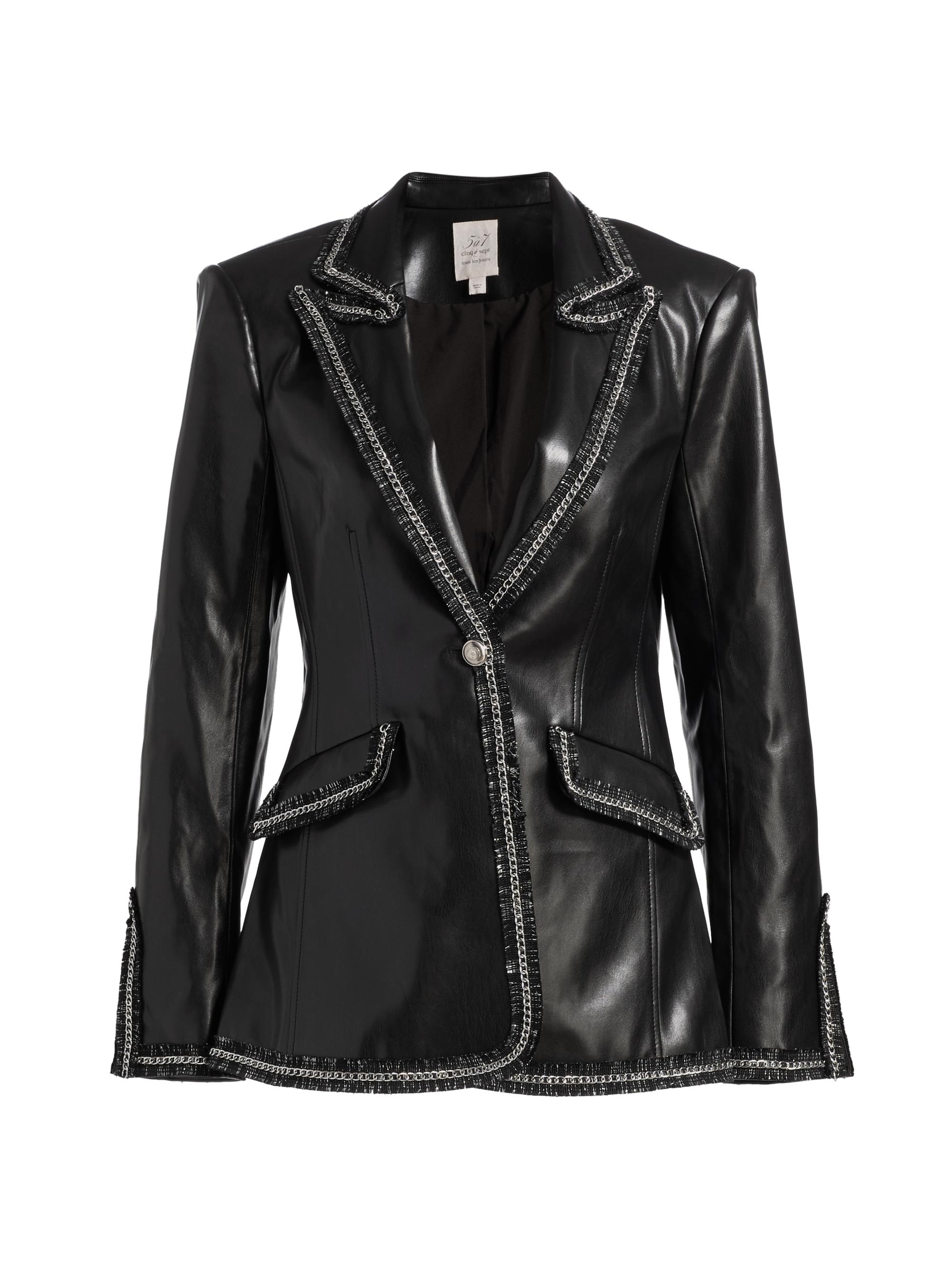 Cinq à Sept Studded Milly Vegan Leather Jacket | Saks Fifth Avenue