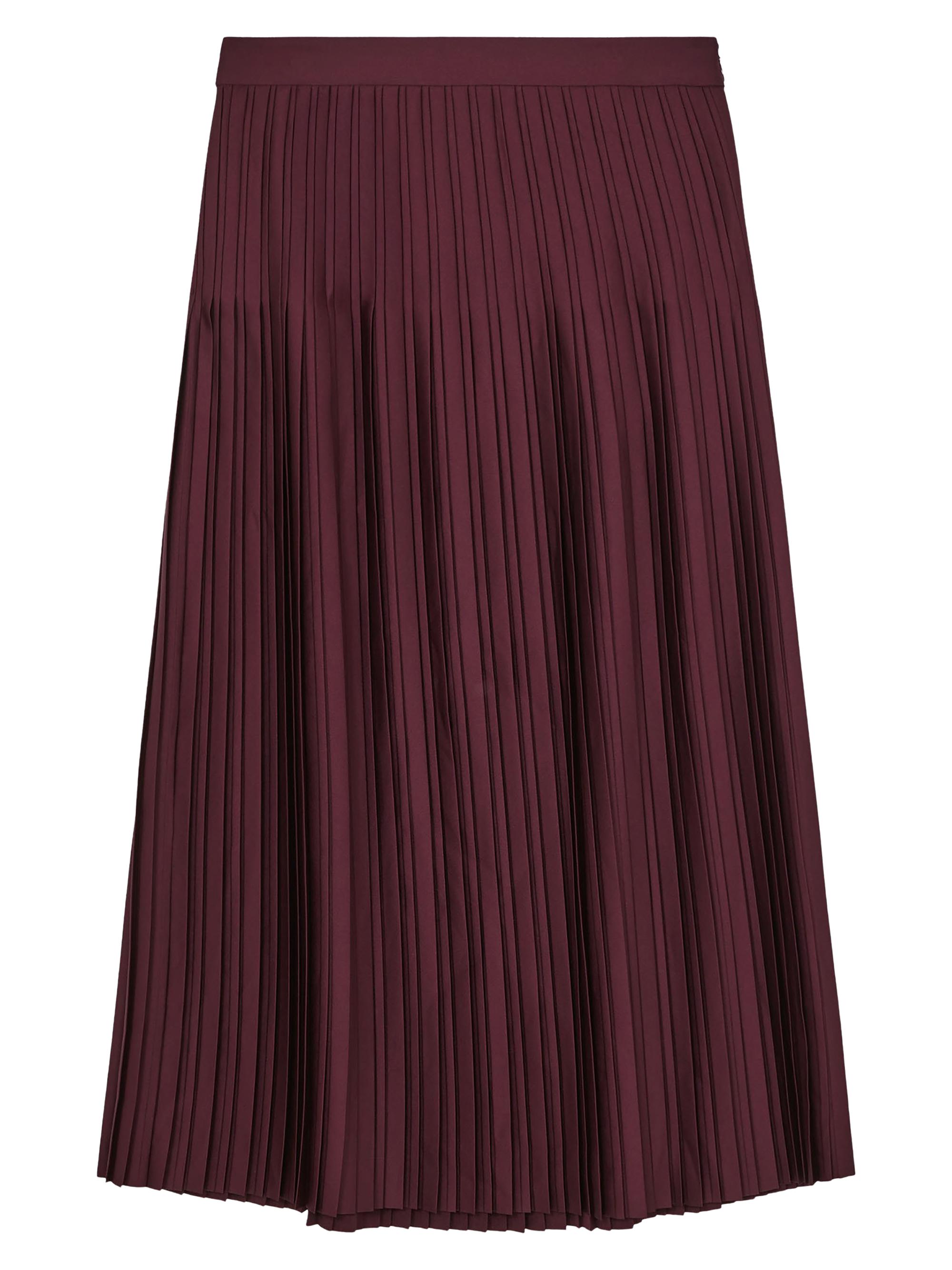 Reiss Women's Savannah Silk Satin A-Line Midi-Skirt - Burgundy