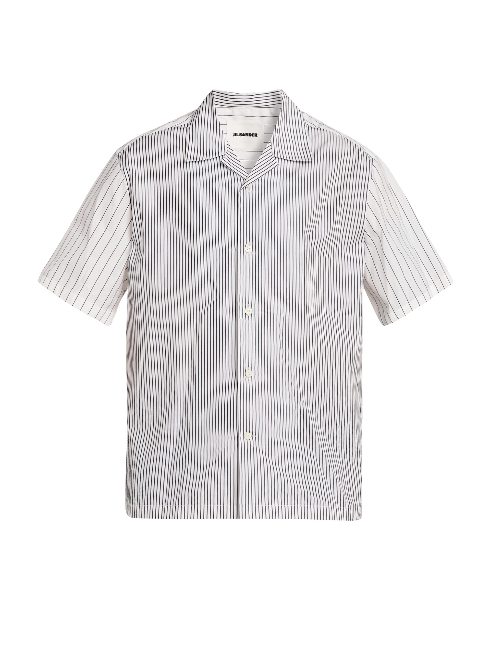 Jil Sander Men's Striped Cotton Button-Front Shirt - Artic Sea