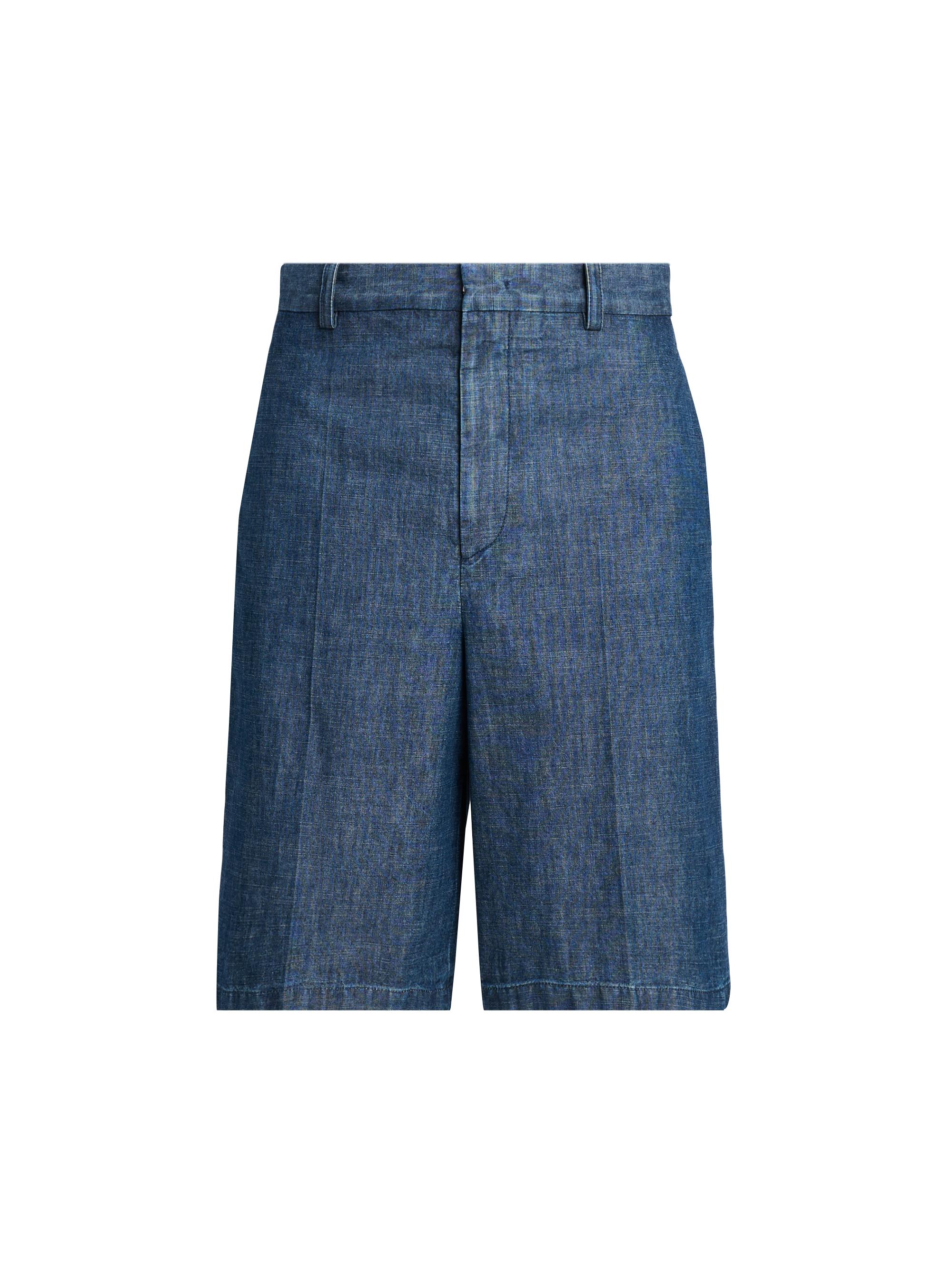 Jil Sander Men's Cotton Chambray Relaxed-Fit Trouser-Style Shorts - Indigo