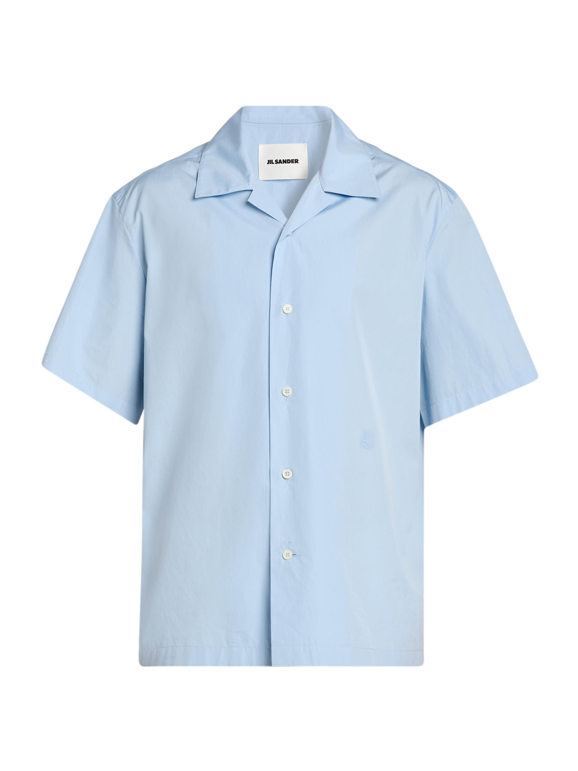Jil Sander Men's Cotton Poplin Button-Front Shirt - Powder Blue