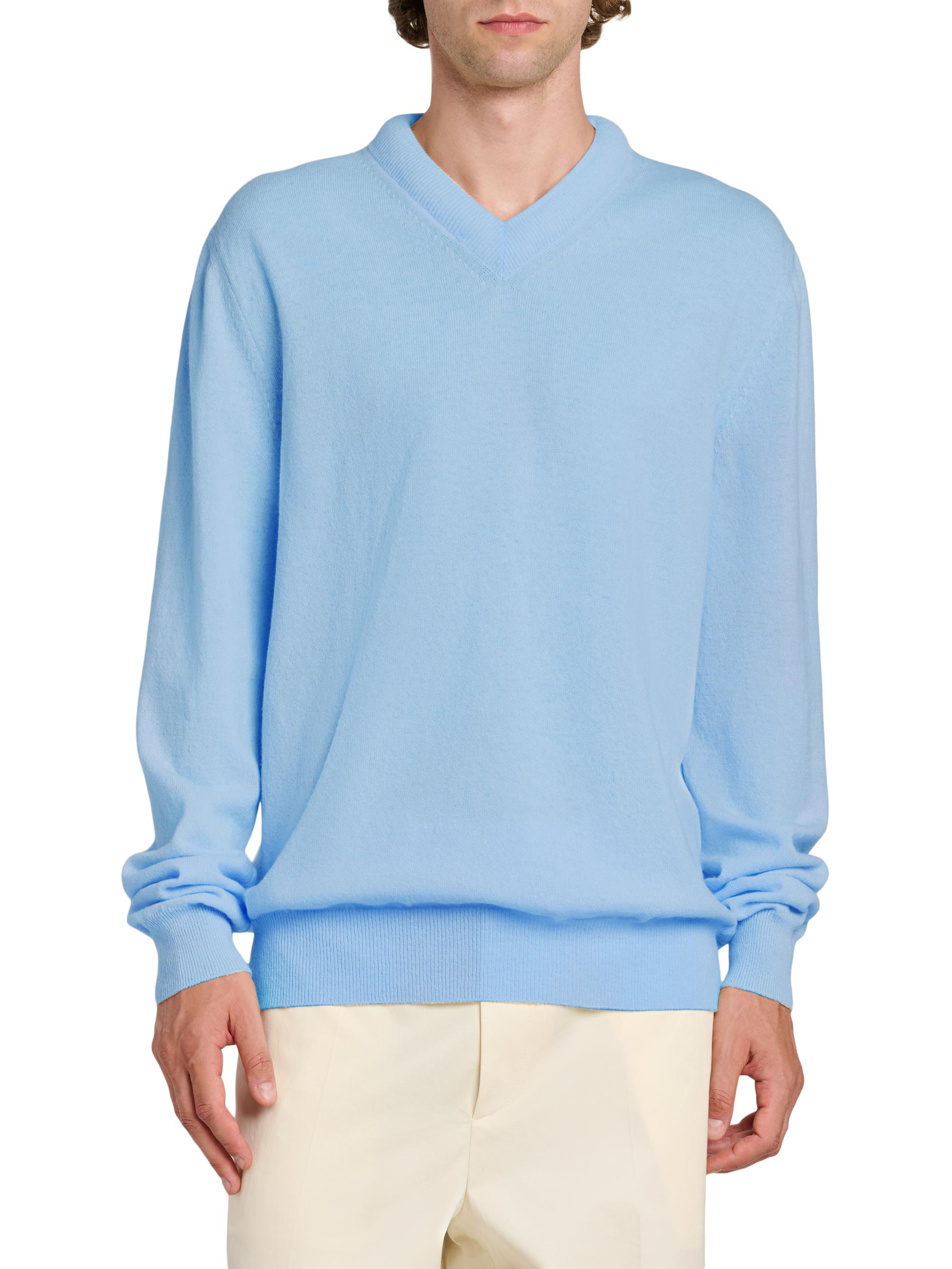 Jil Sander Wool Knit V-Neck Sweater | Saks Fifth Avenue