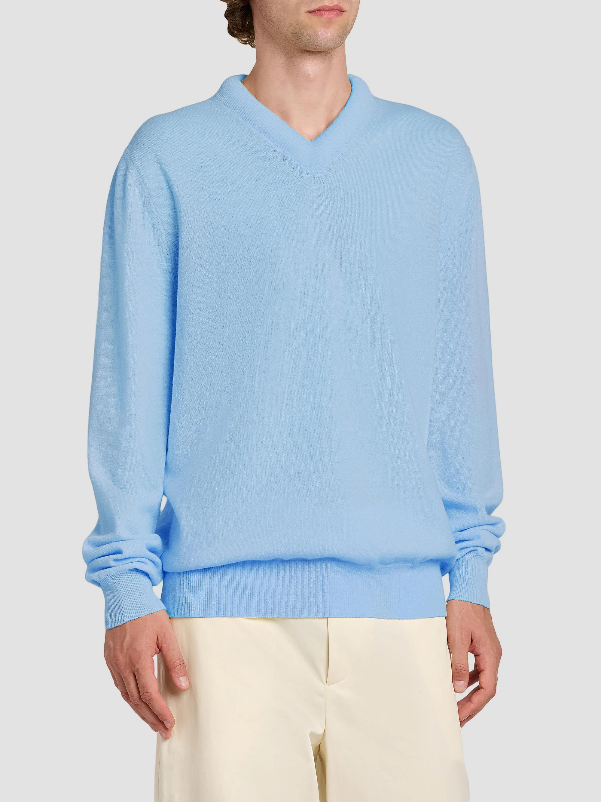 Jil Sander Wool Knit V-Neck Sweater | Saks Fifth Avenue