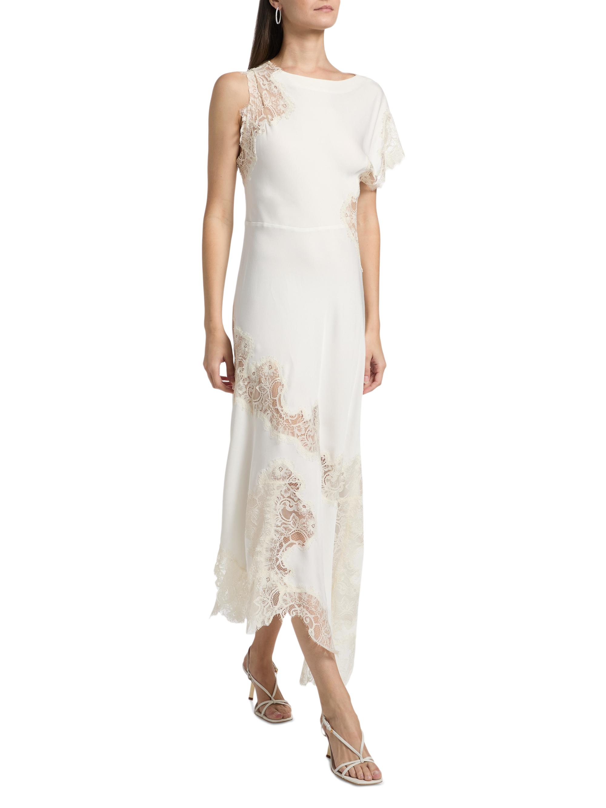 A.L.C. Alessia Asymmetric Lace-Trimmed Dress | Saks Fifth Avenue