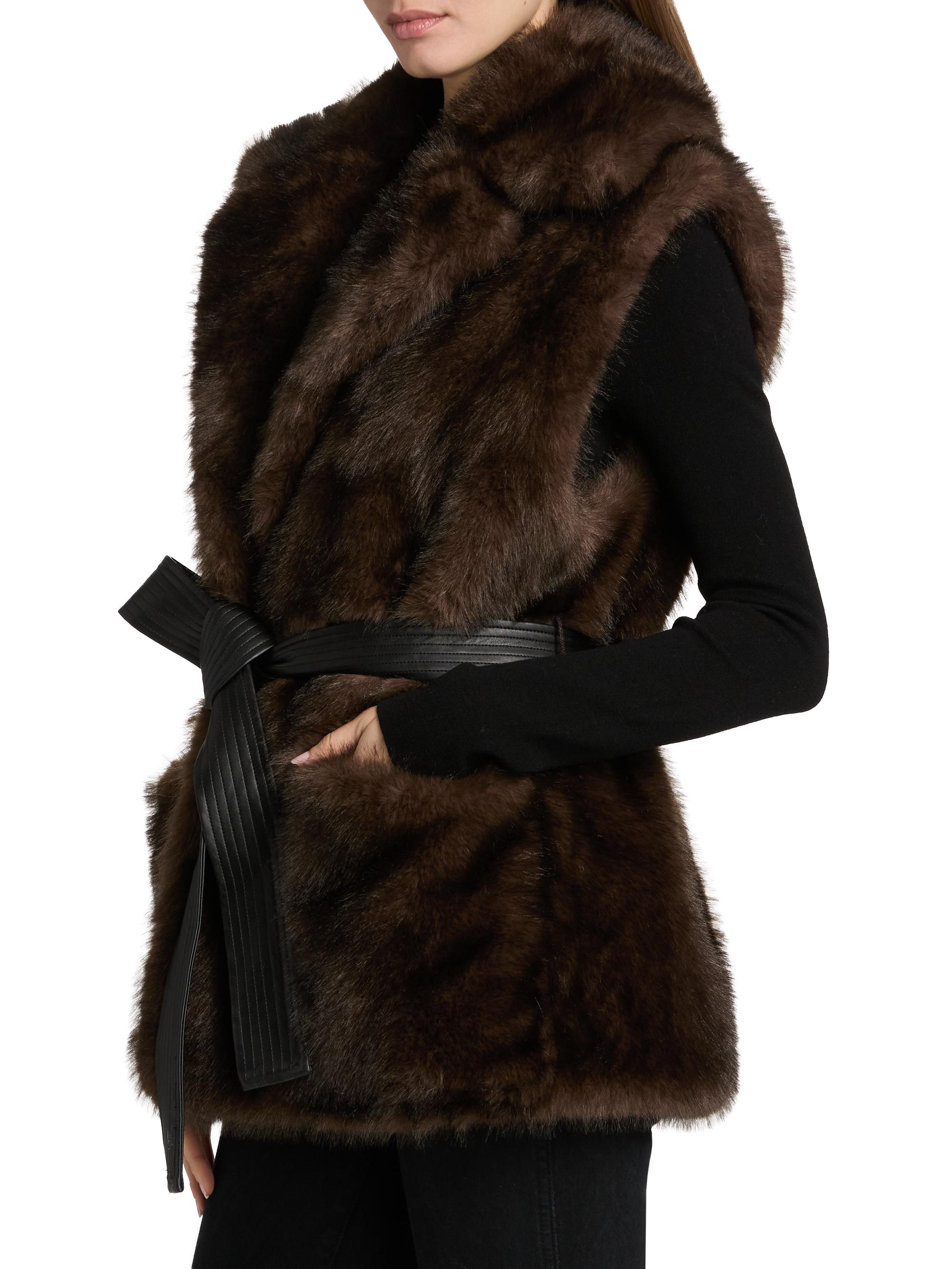 Gilet En Fausse Fourrure Agaci/Gi Sono Taille L - Occasion Très Bon état