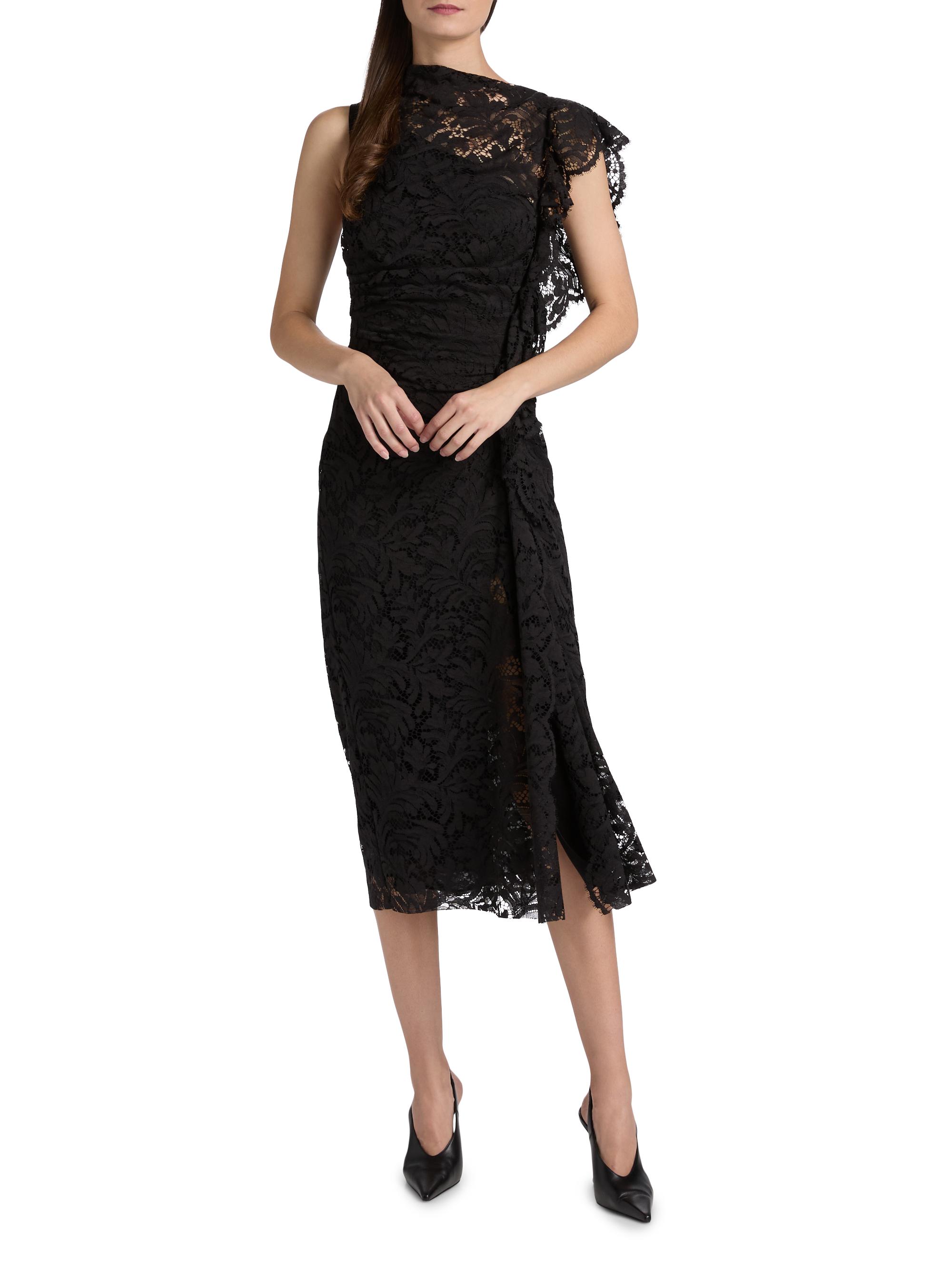 dress for formal summer wedding Eliana Floral Dress Black / Medium main image 1