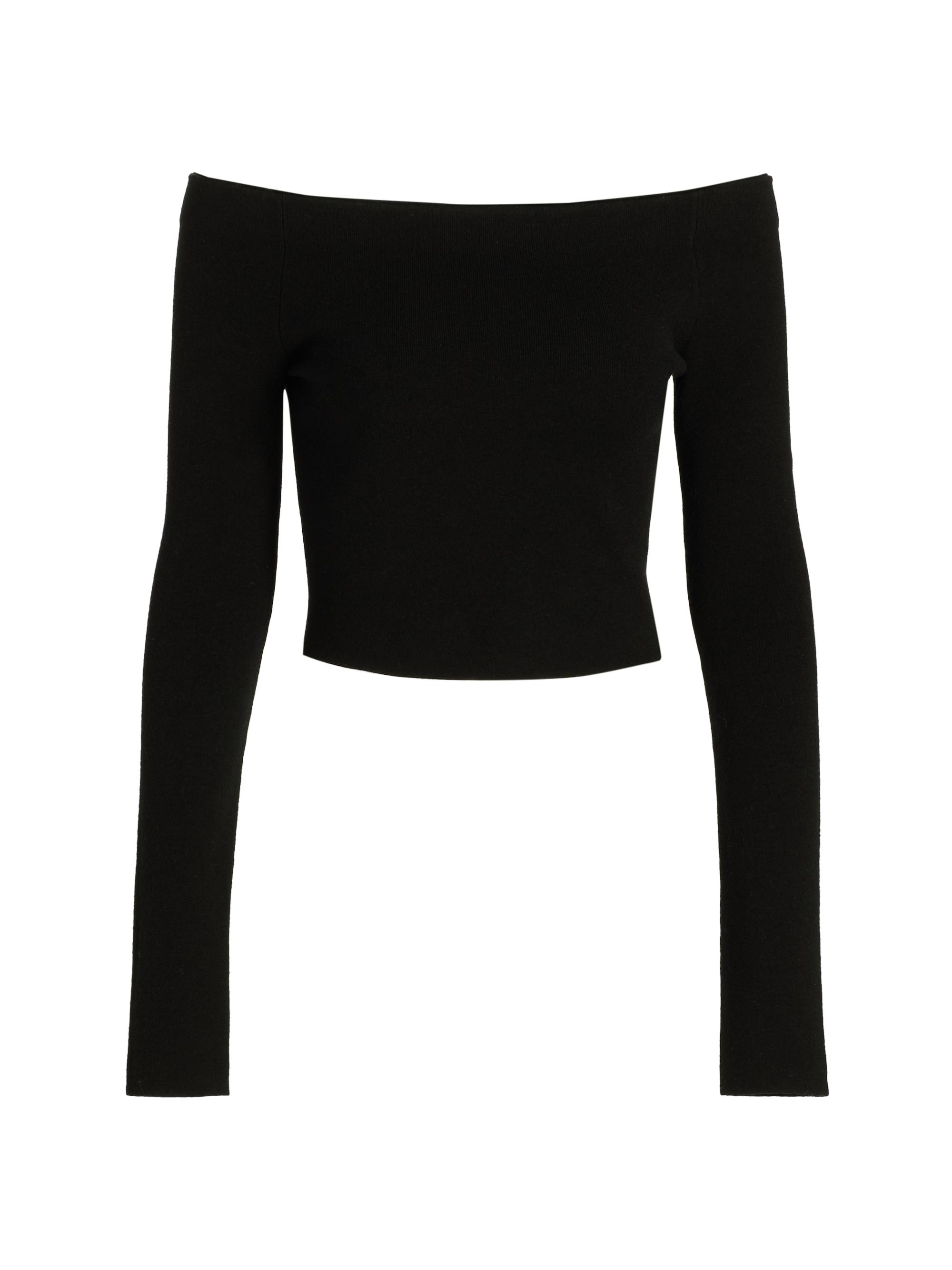 A.L.C. Women's Jo Stretch-Wool Off-The-Shoulder Sweater - Black