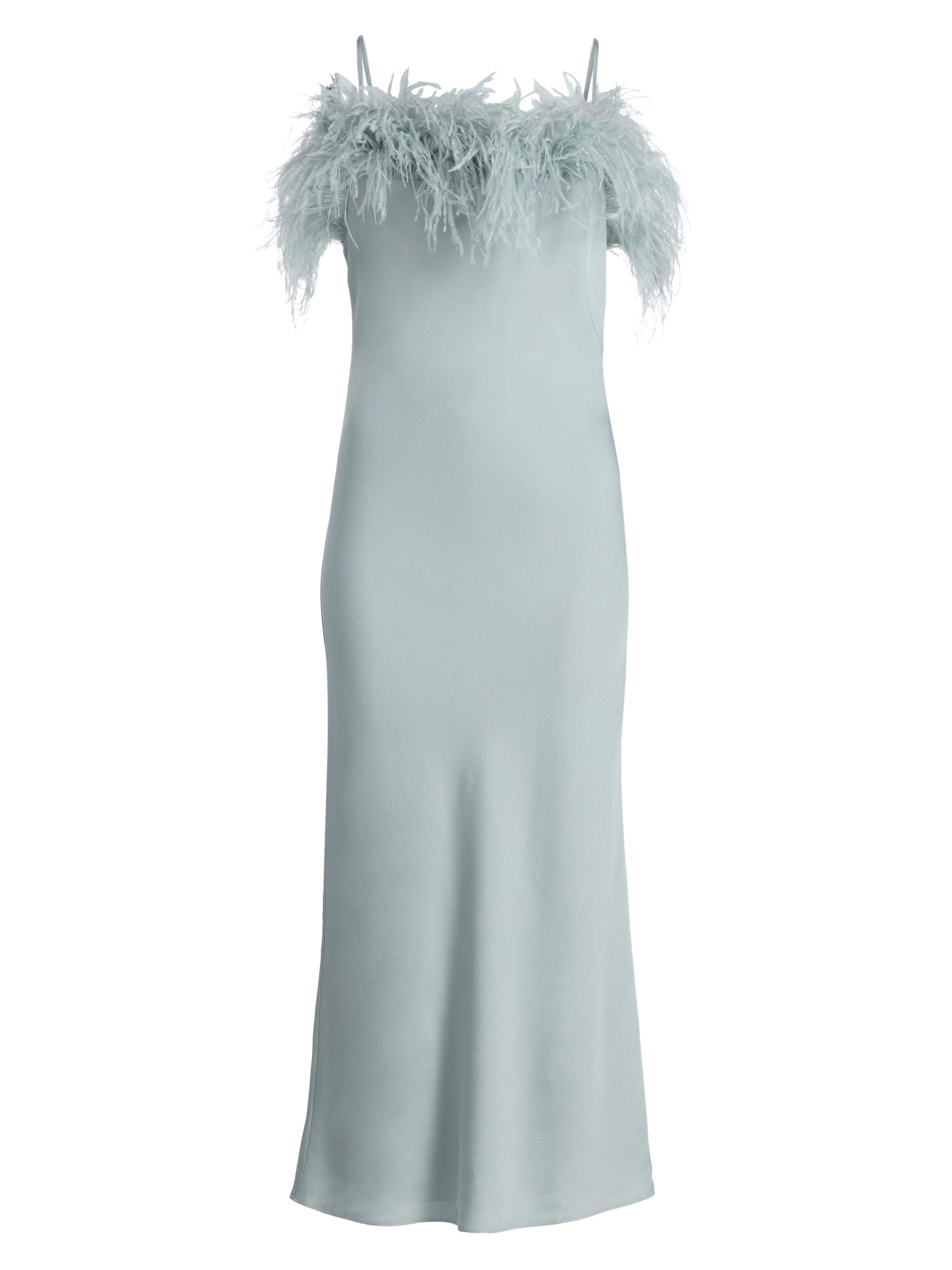 A.L.C. Women's Odette Feathered Crepe Midi-Dress - Slate Blue