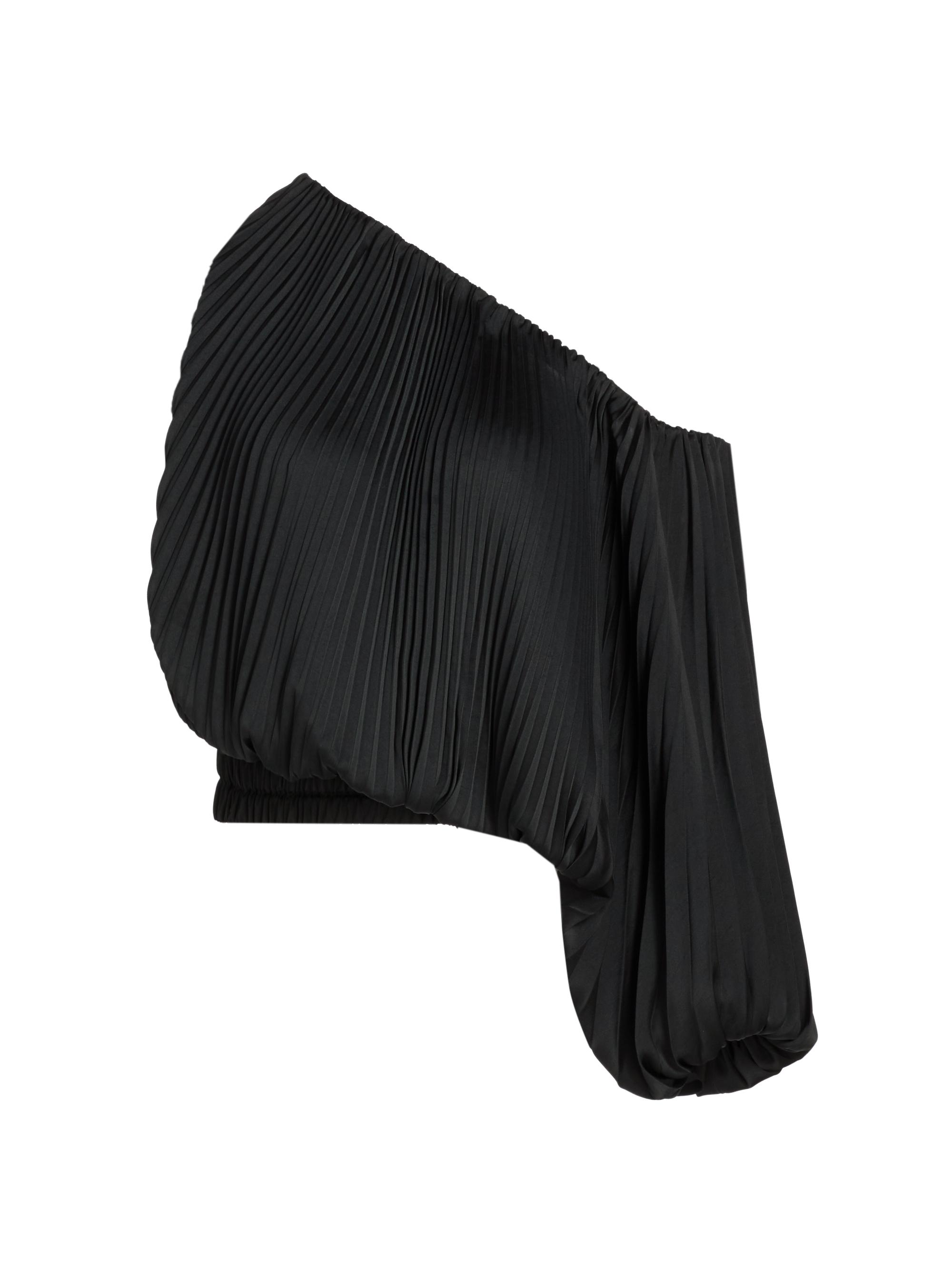 A.L.C. Women's Mara Pleated One-Shoulder Top - Black