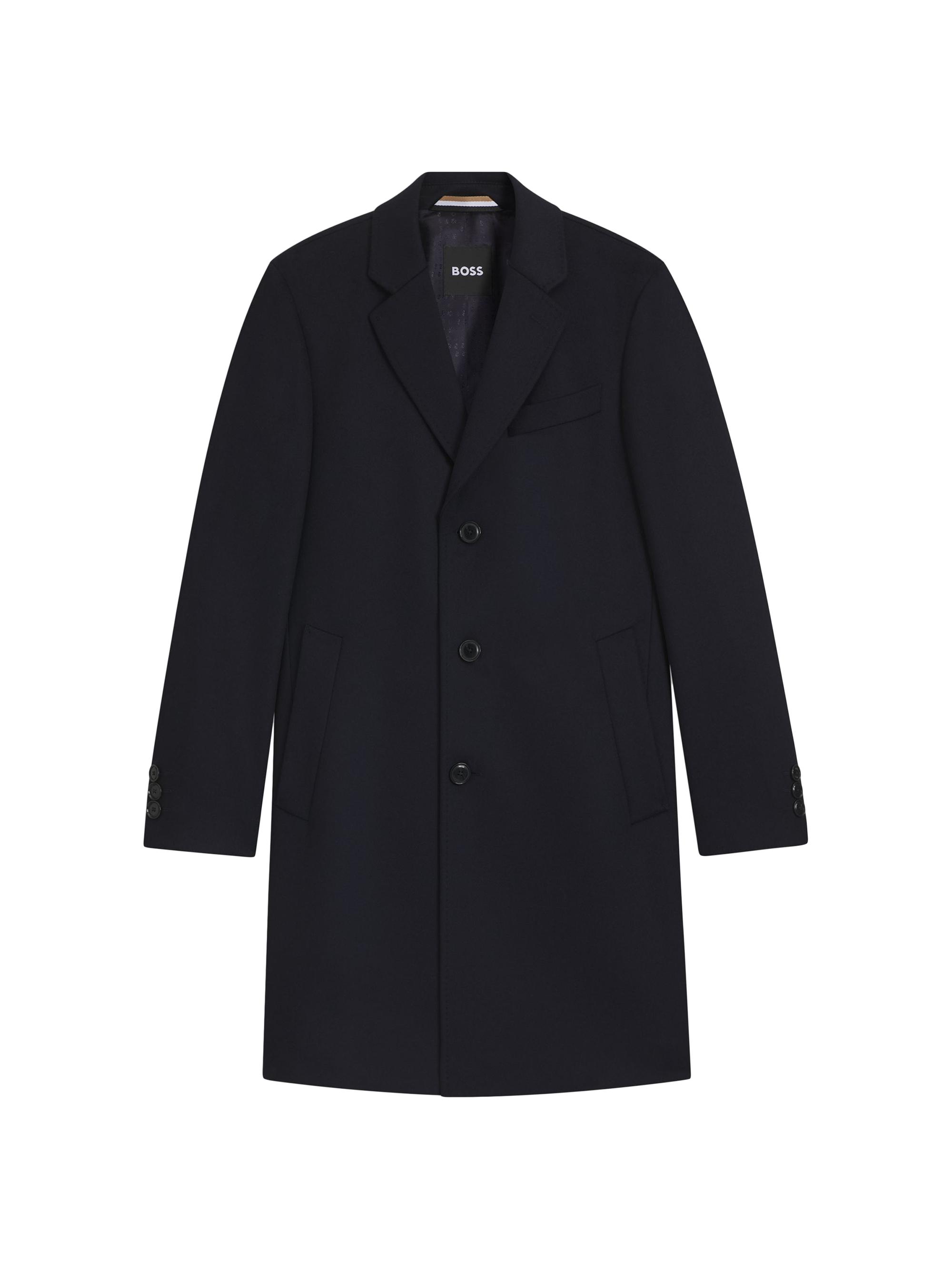 BOSS Men's Regular-Fit Wool and Cashmere Coat - Beige