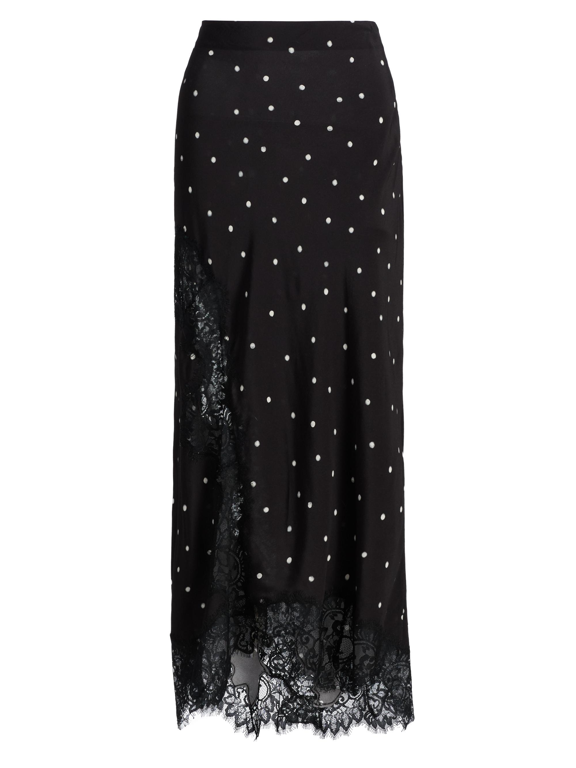 A.L.C. Women's Olivia Polka Dot Midi-Skirt - Black Cream