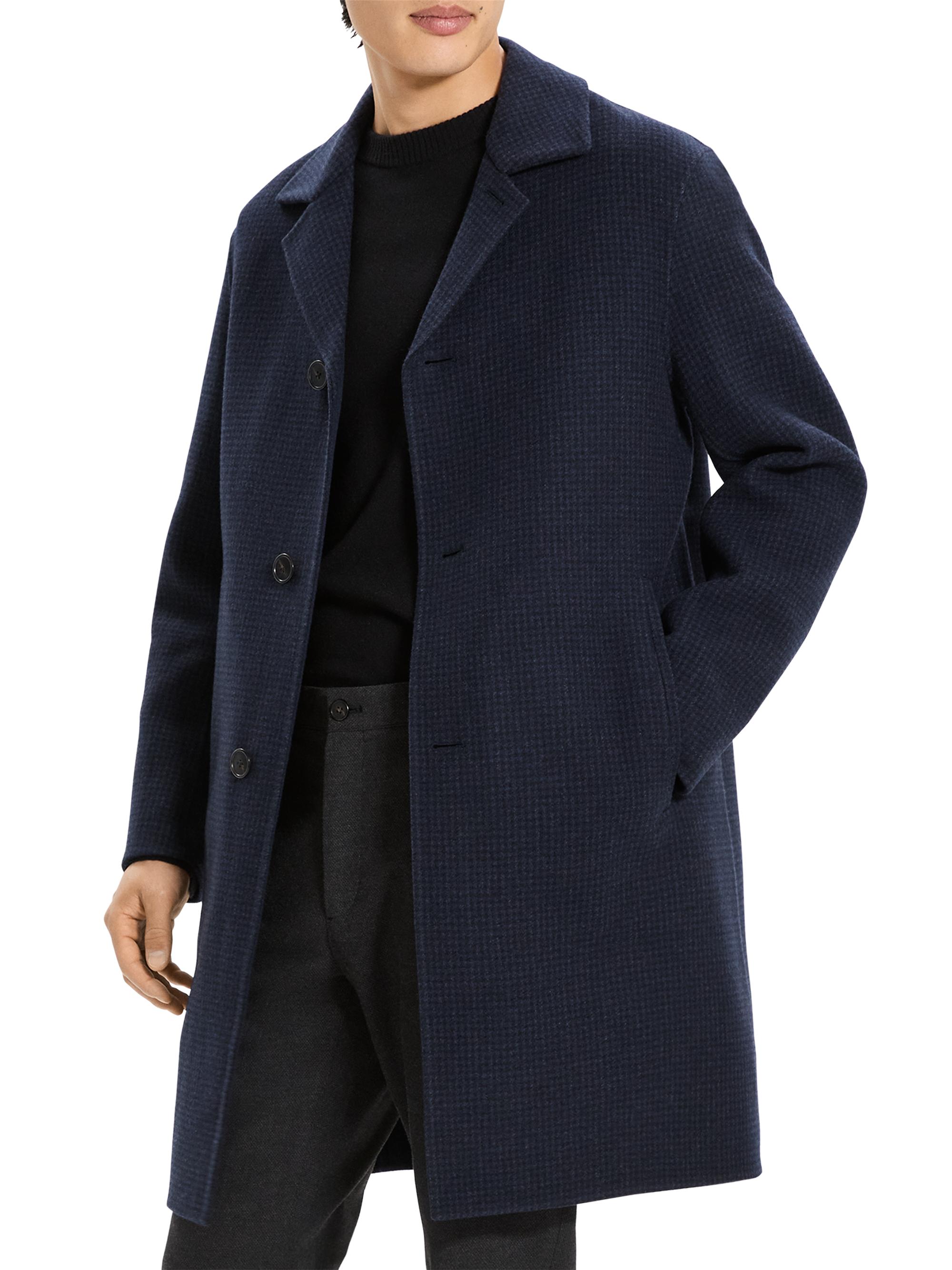 Theory⭐︎Wool ダウンチェスターコート⭐︎ Theory Wool-Cashmere Houndstooth Coat | Saks Fifth Avenue