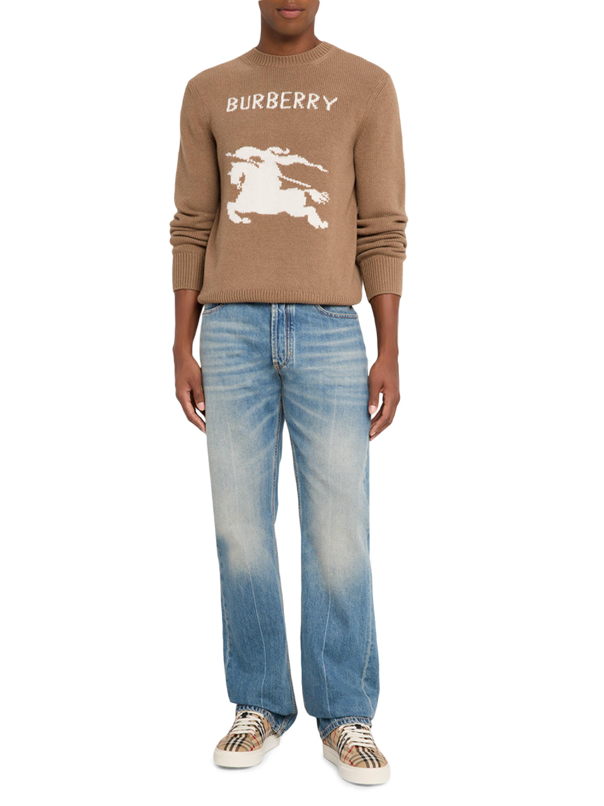 Burberry Cashmere-Blend Logo Sweater | Saks Fifth Avenue