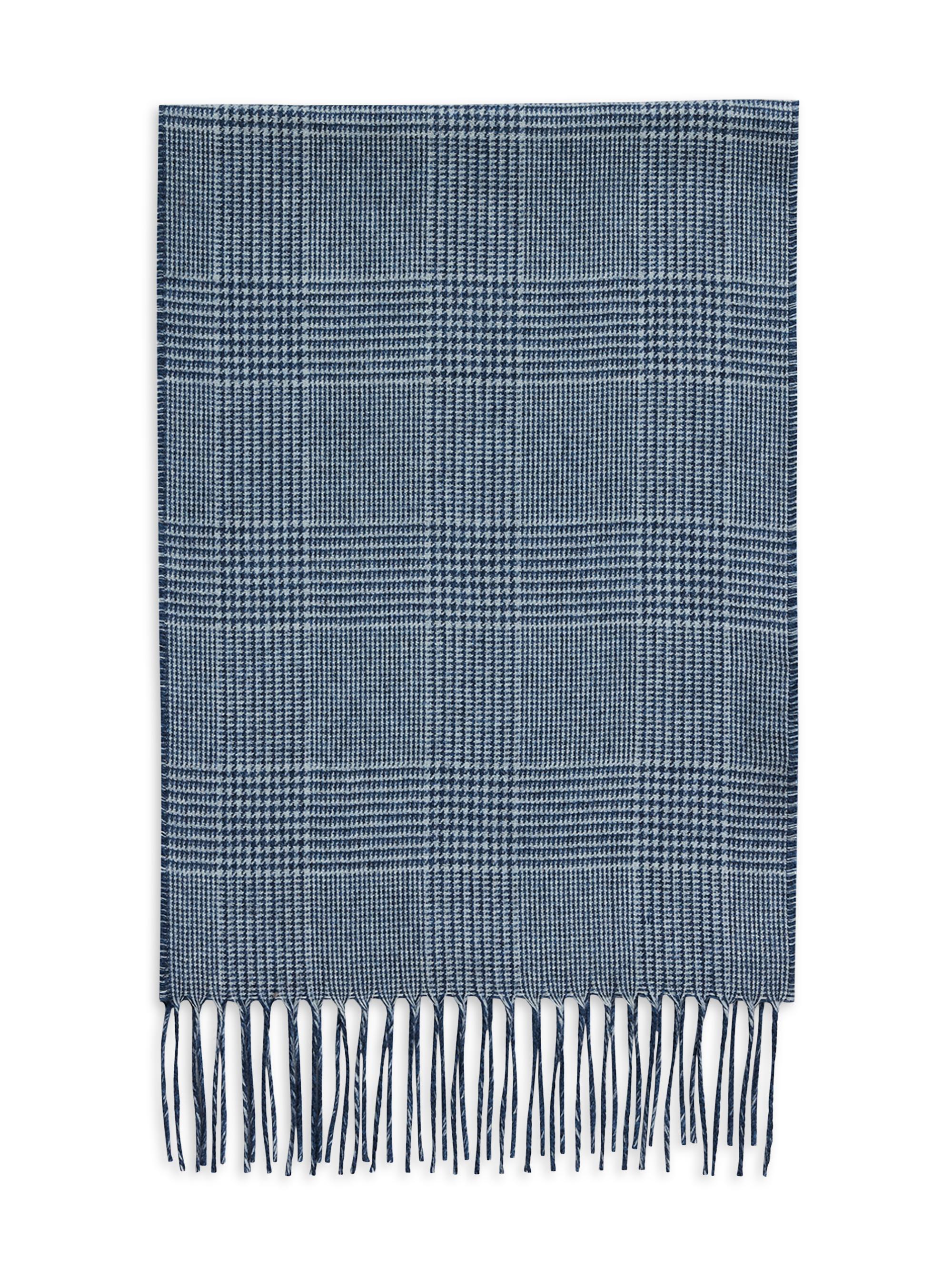 Piacenza 1733 Men's Dallas Cashmere-Silk Reversible Scarf - Denim