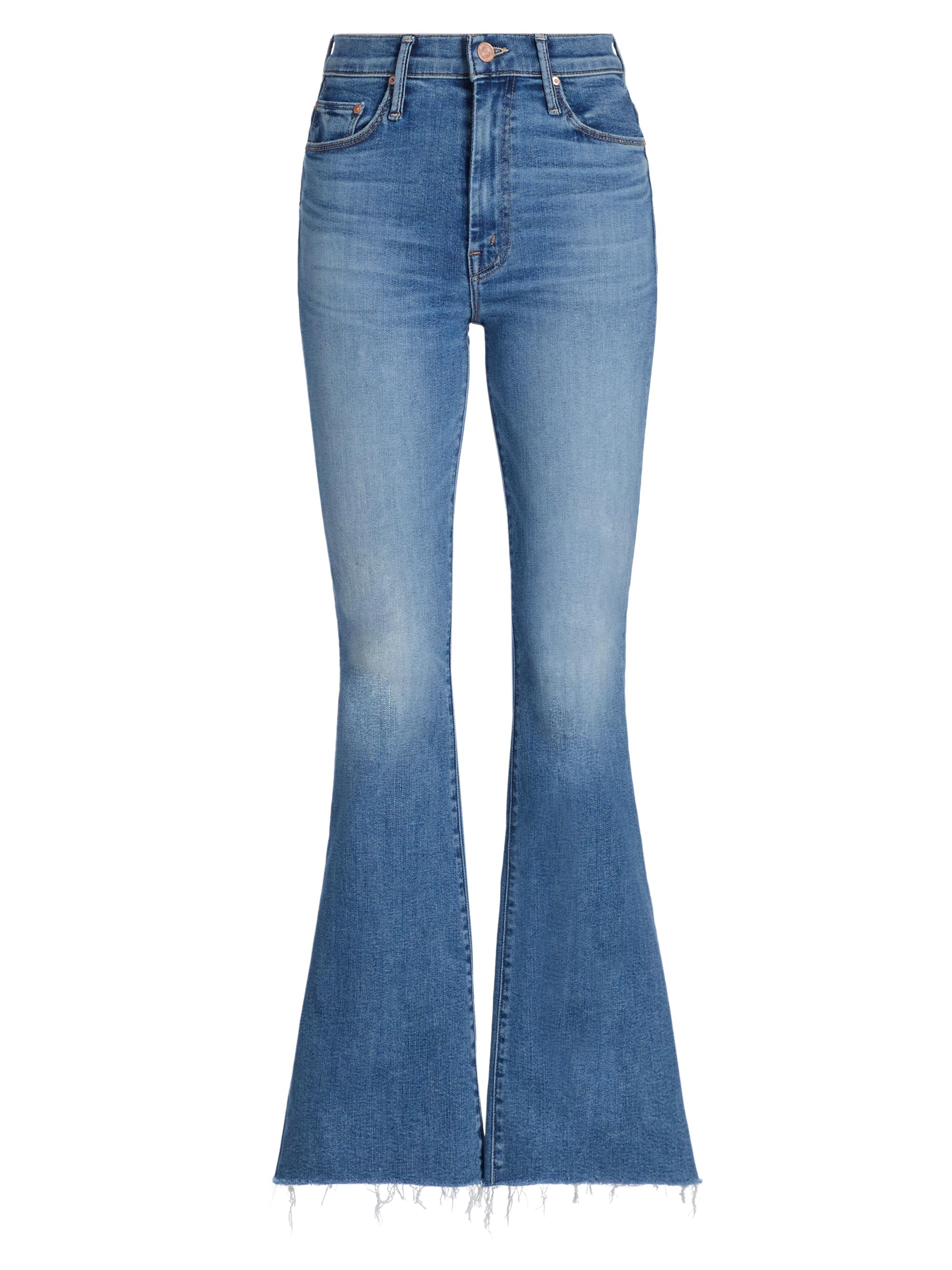 Mother Women's The Weekender Fray Stretch Mid-Rise Flared Jeans - Ride Hard Live Louder