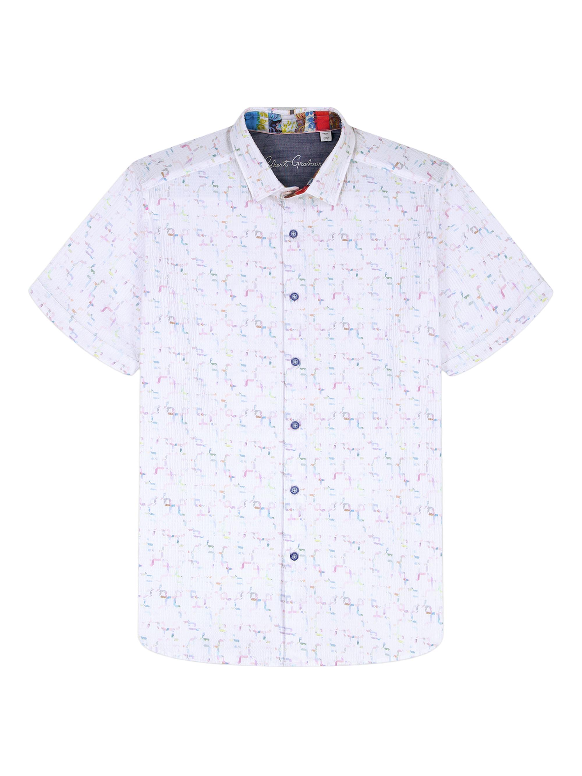 Robert Graham Men's Kingshold Geometric Stretch-Cotton Shirt