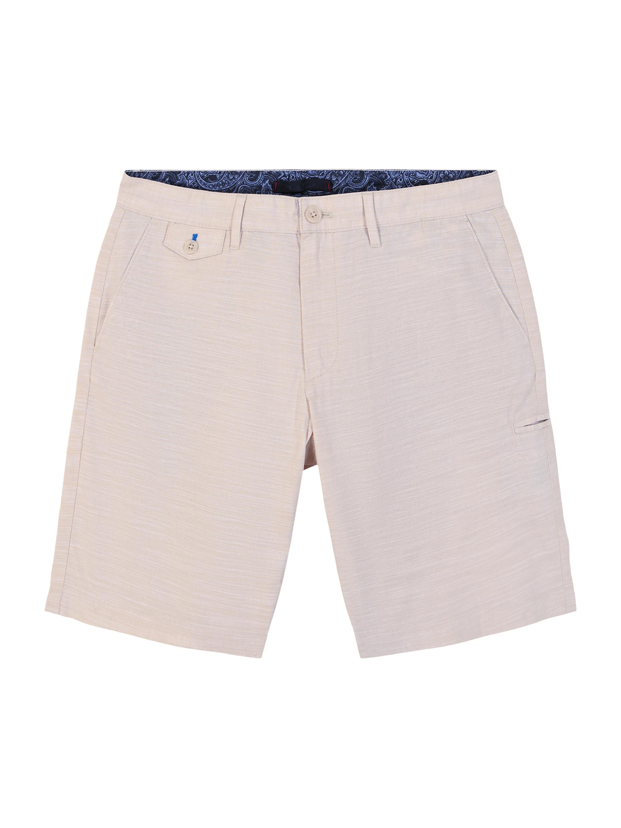 Robert Graham Men's Dixton Cotton-Linen Shorts - Sand