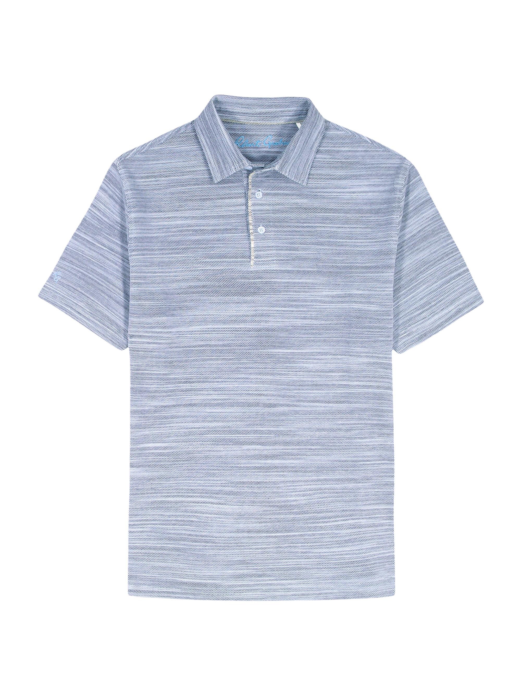 Robert Graham Men's Bogner Cotton-Blend Polo Shirt - Light Blue