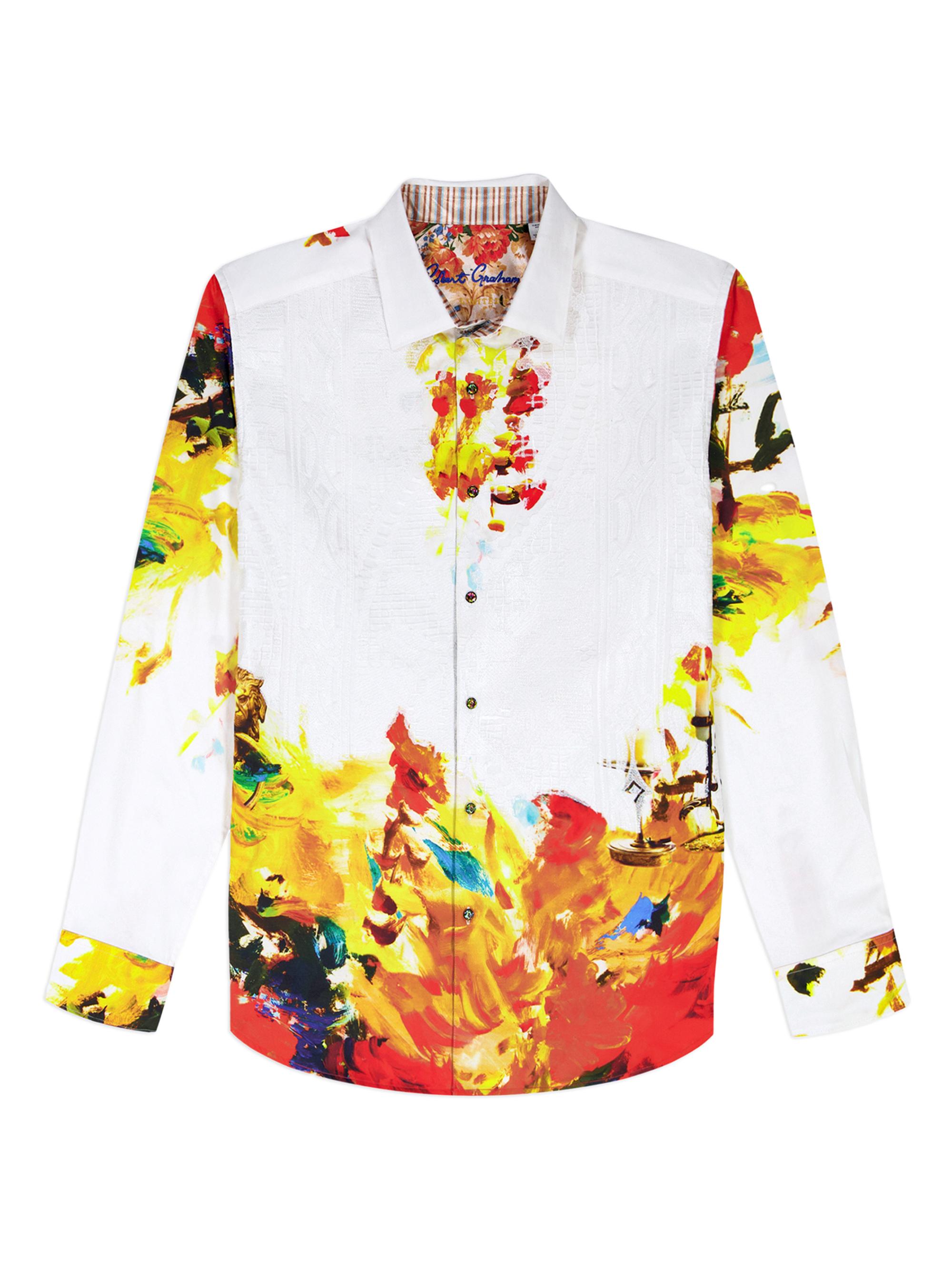 Robert Graham Men's Abstract Woven Cotton Shirt