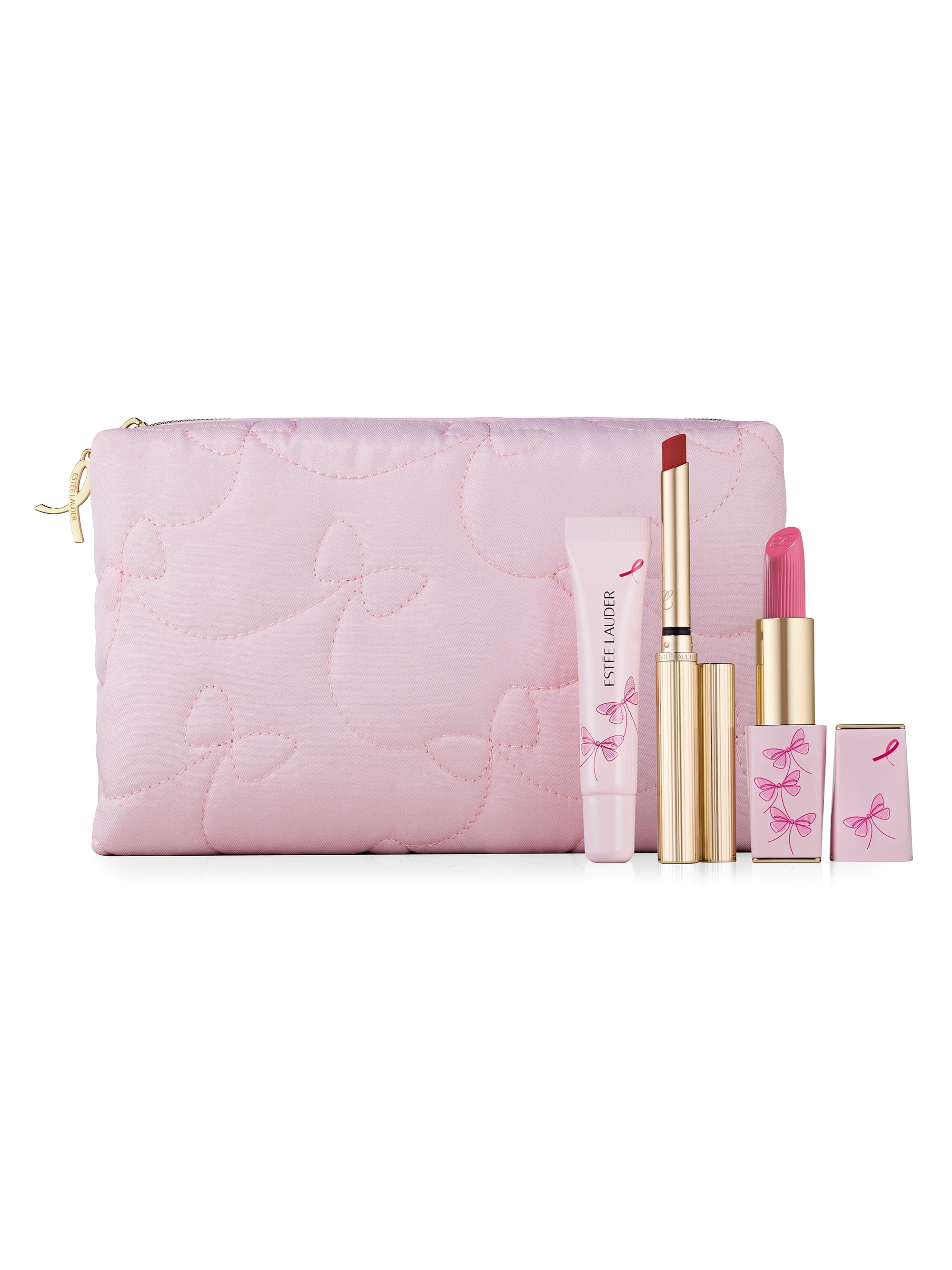 Estée Lauder Women's Pink Ribbon Bouquet Of Strength Lipstick & Lip Gloss Collection