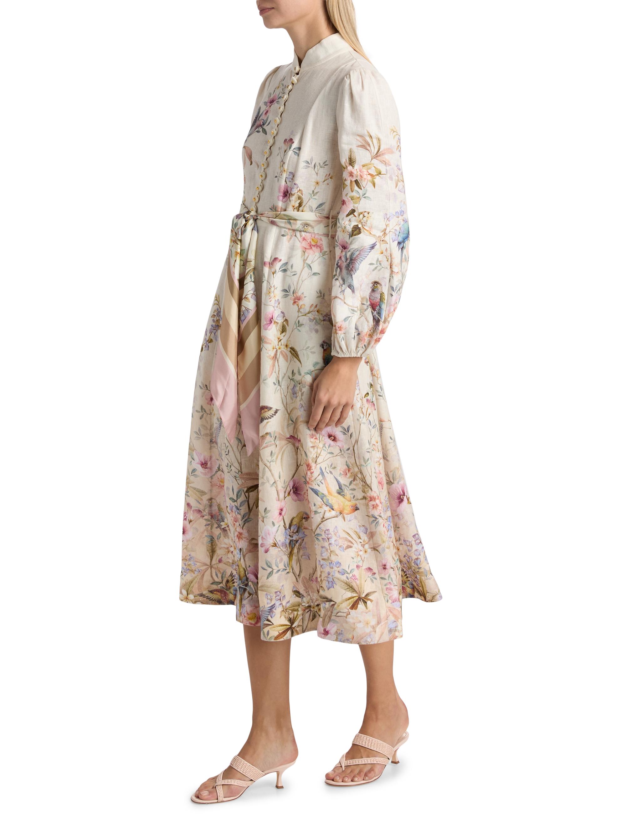 zimmermann dawning buttoned midi dress Zimmermann Dawning Buttoned Midi Dress Multi Hydrangea Size 2