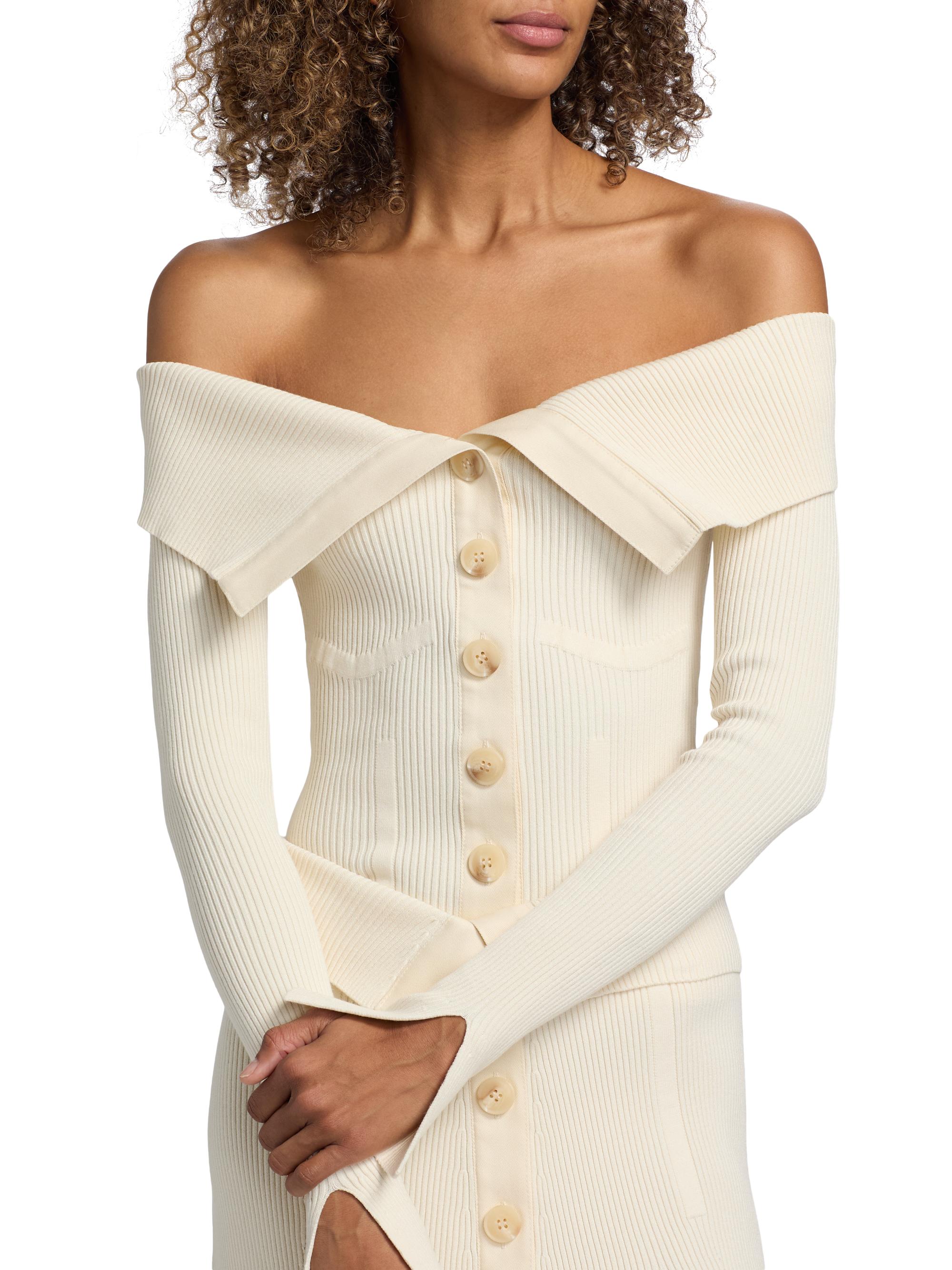Zimmermann Off-Shoulder Knit Cardigan | Saks Fifth Avenue