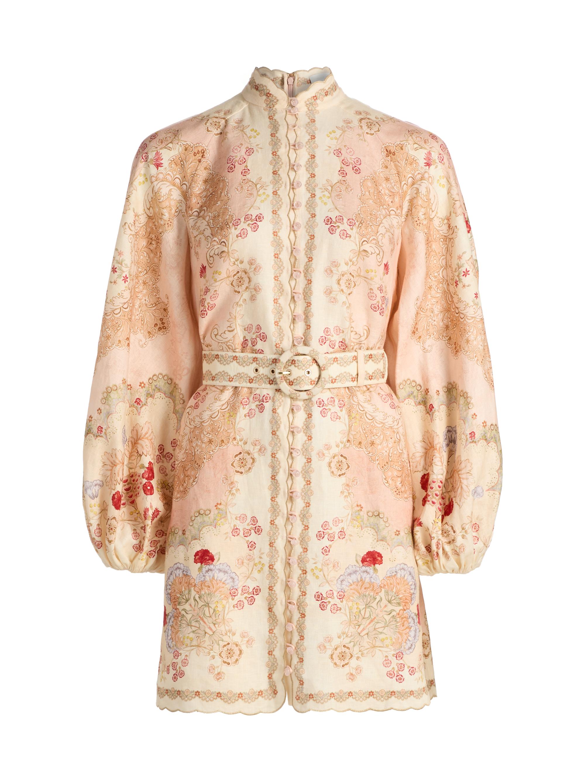 Zimmermann Women's Daylight Linen Minidress - Wallpaper Floral Blush