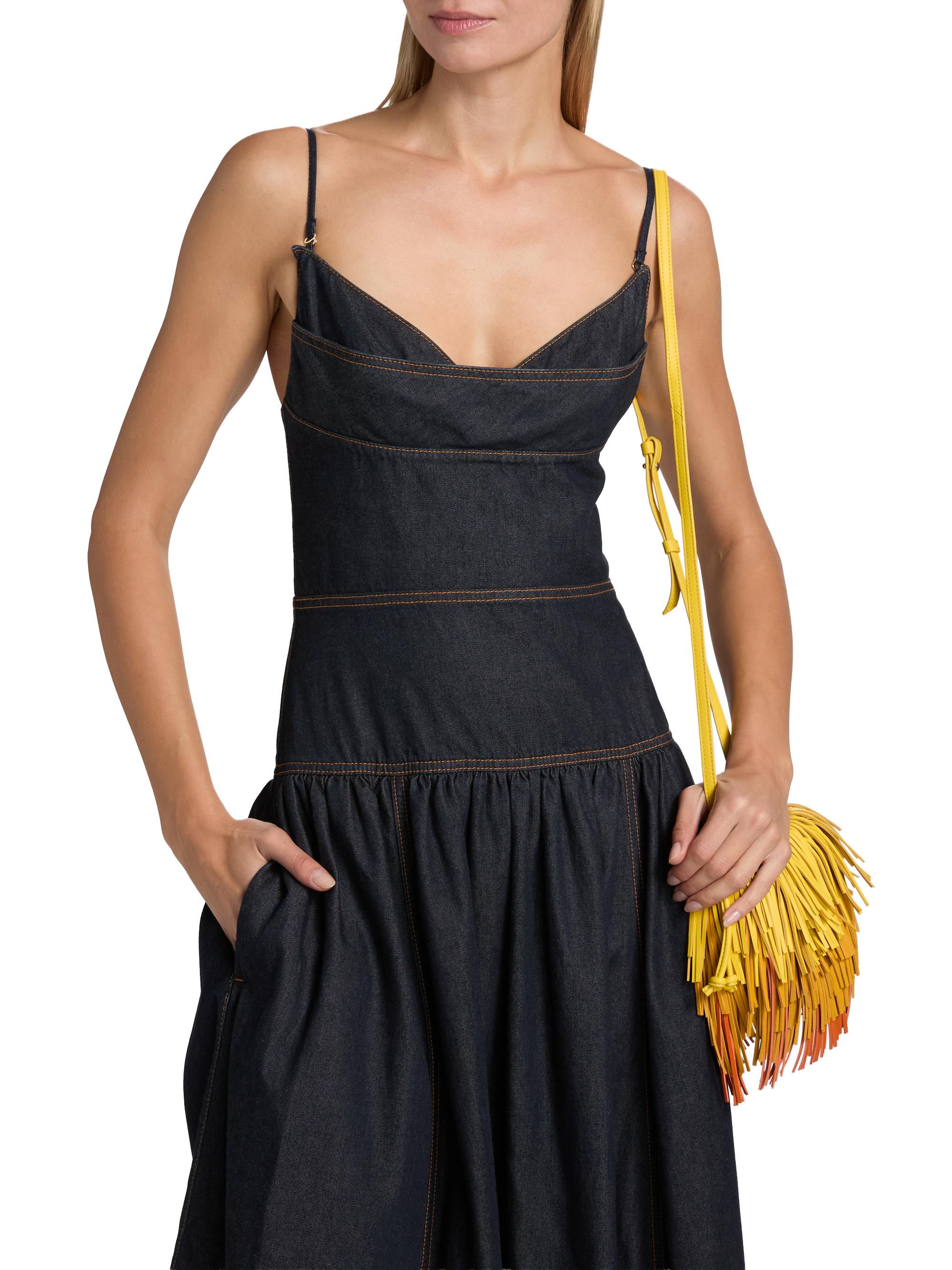 Zimmermann Denim Drop-Waist Midi-Dress | Saks Fifth Avenue