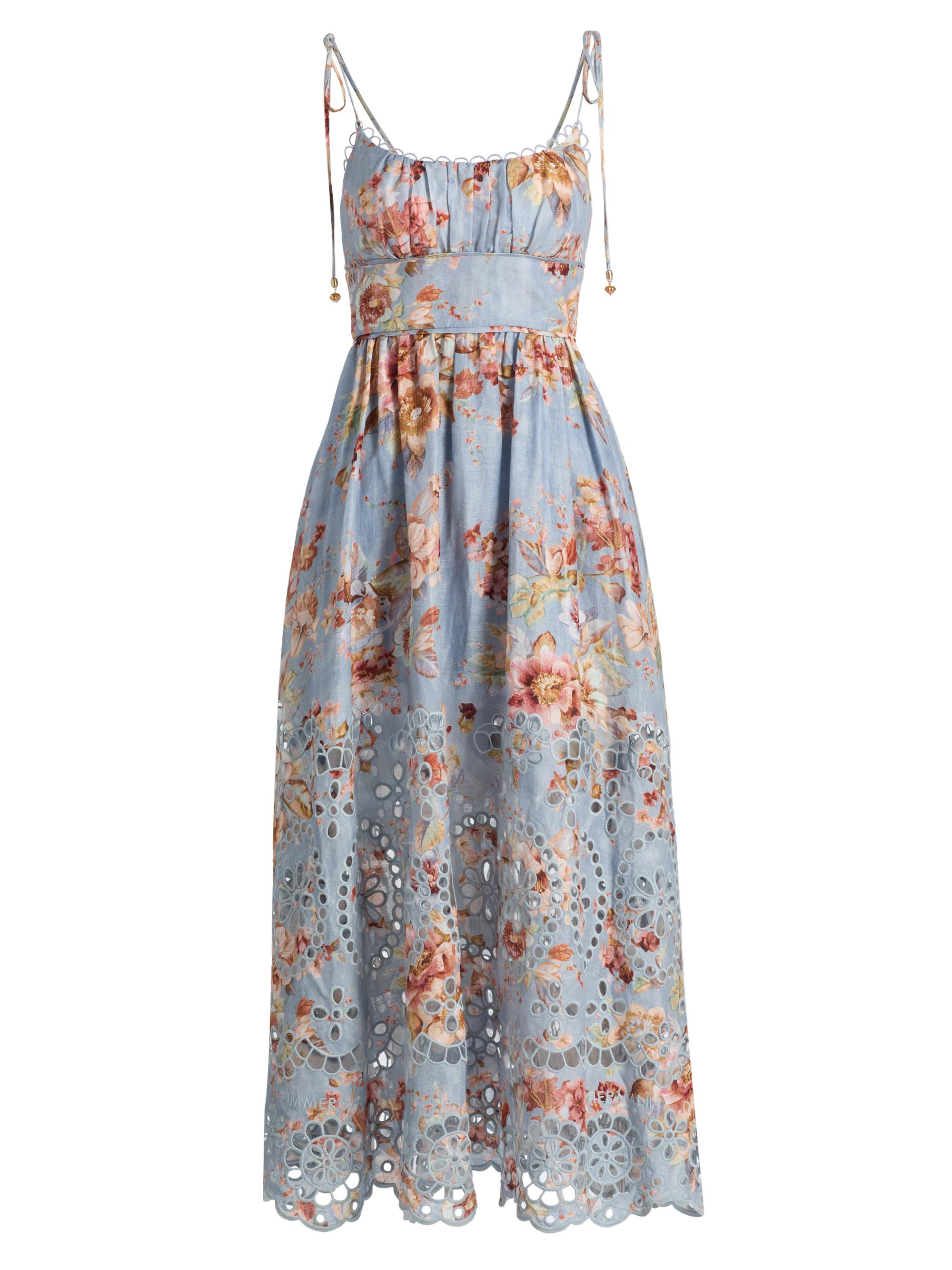 Zimmermann Picnic Floral Midi-Dress | Saks Fifth Avenue