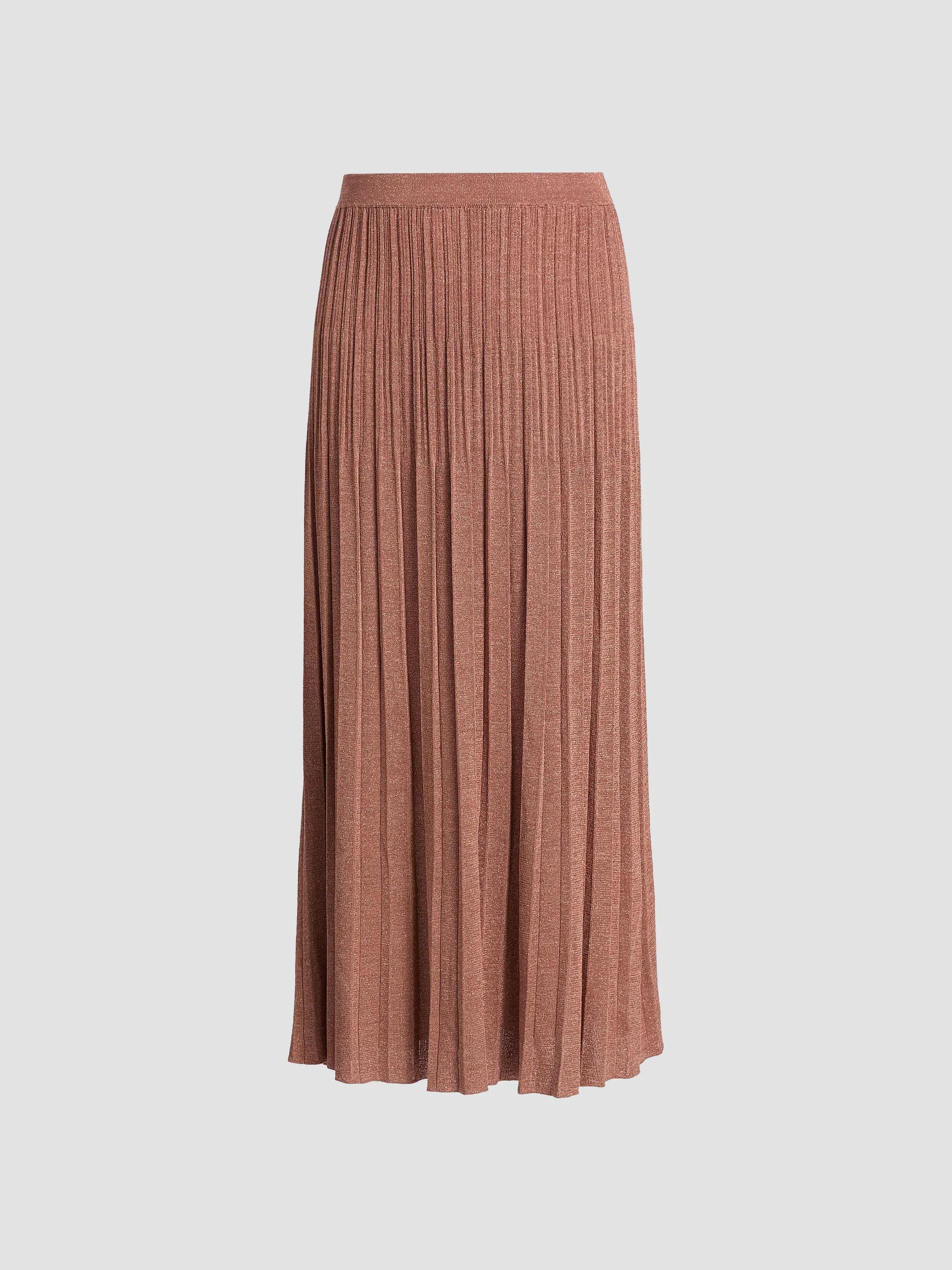 Zimmermann Wanderlust Pleated Metallic Midi-Skirt | Saks Fifth Avenue