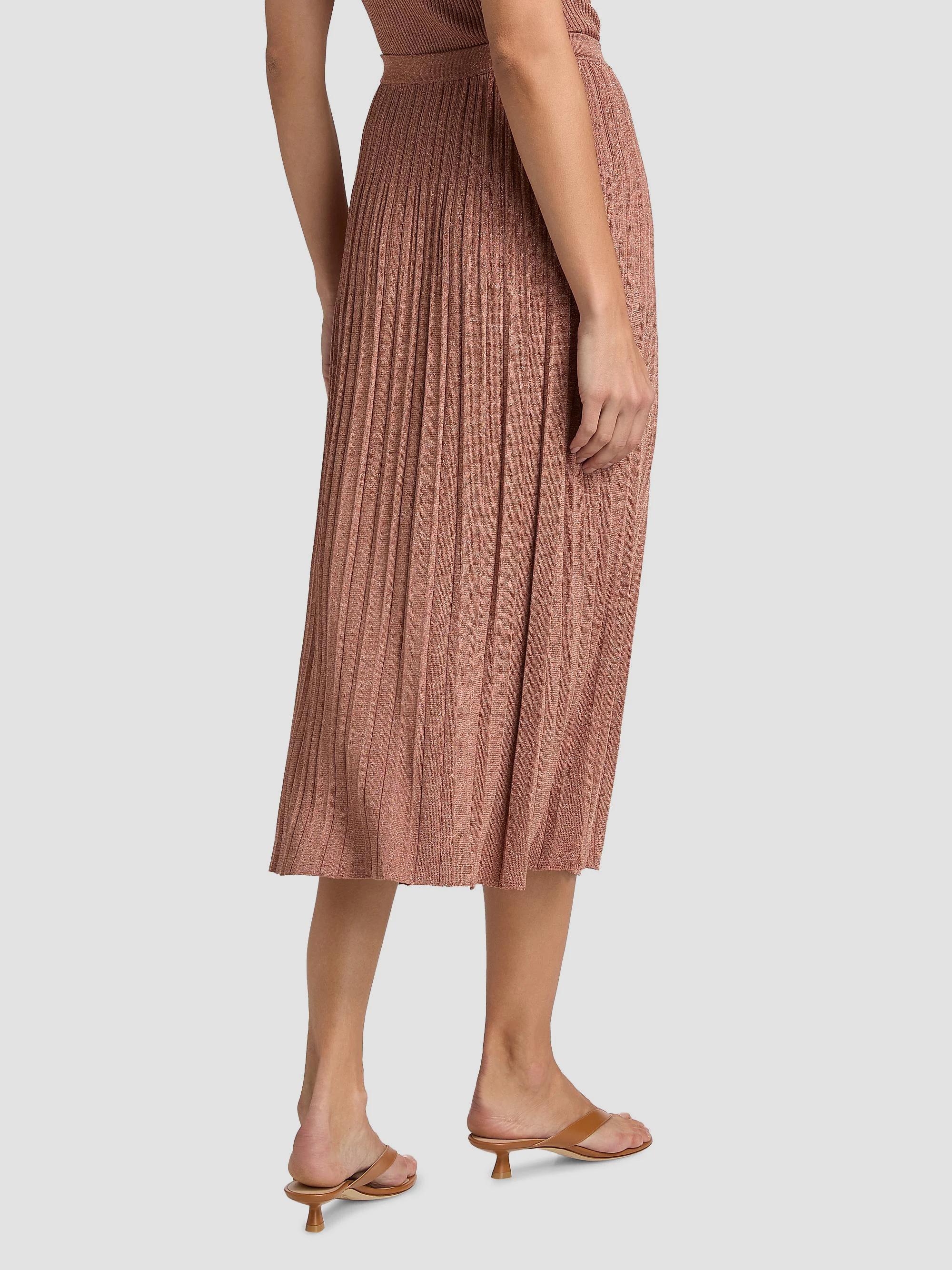 Zimmermann Wanderlust Pleated Metallic Midi-Skirt | Saks Fifth Avenue