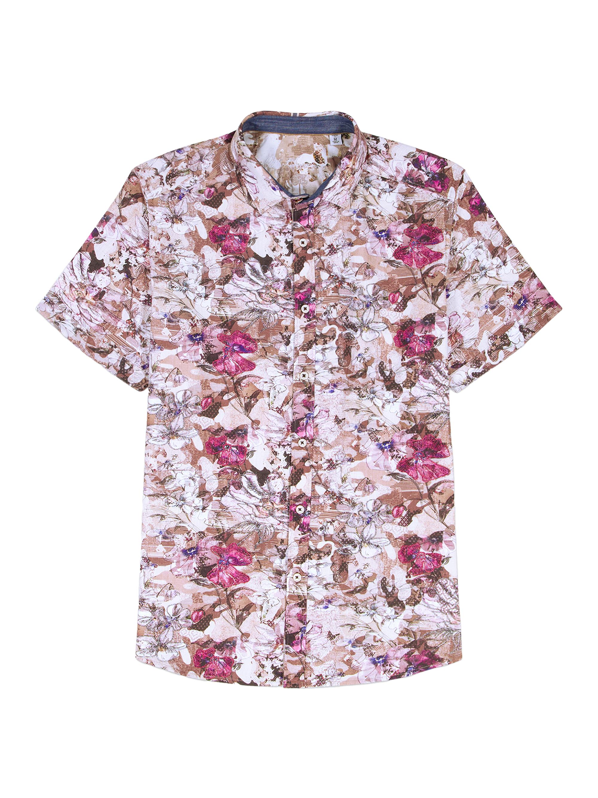 Robert Graham Men's Shillingford Short-Sleeve Shirt - Tan