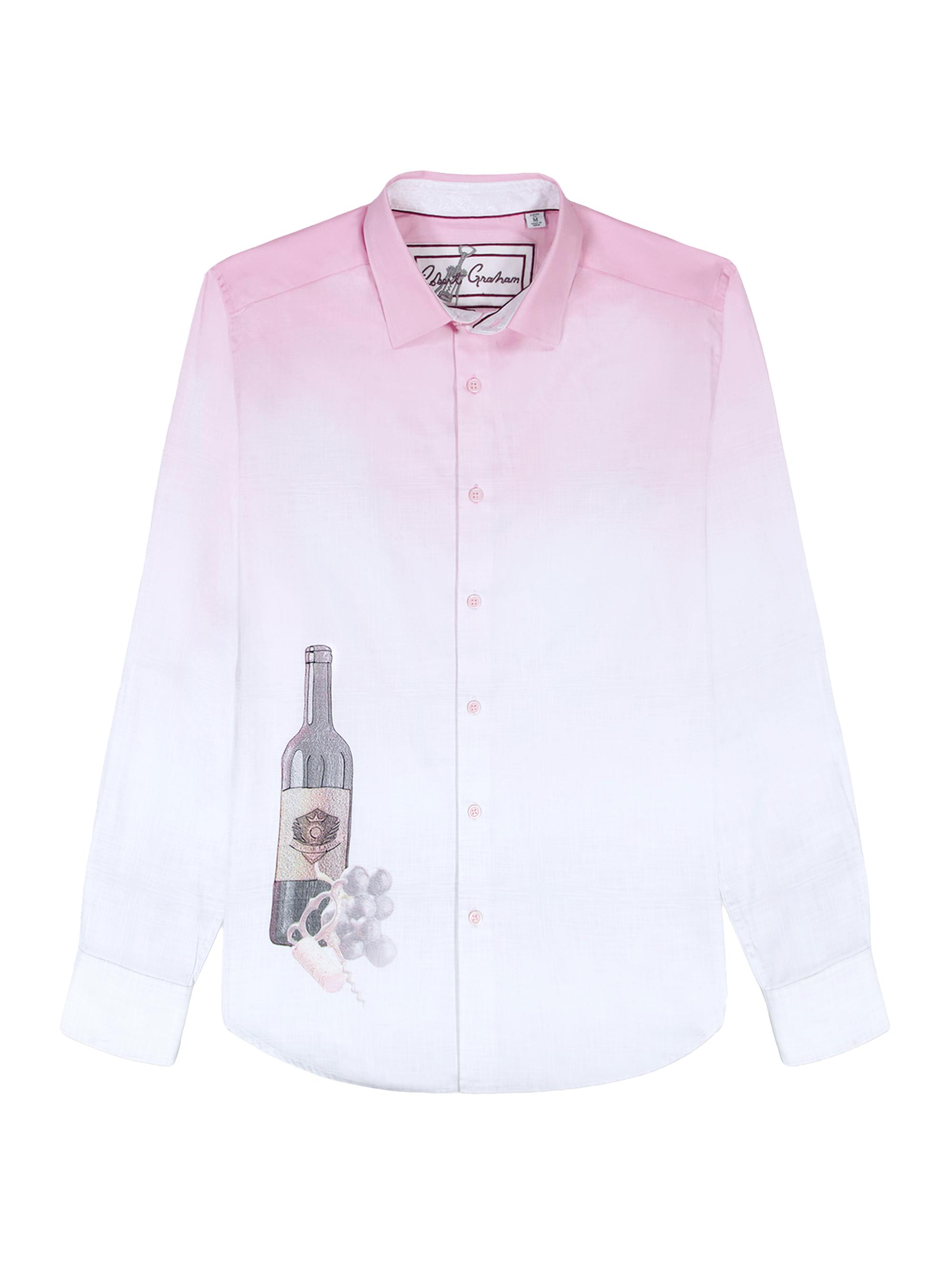 Robert Graham Men's Legacy Reserve Wine Dégradé Shirt - Pink
