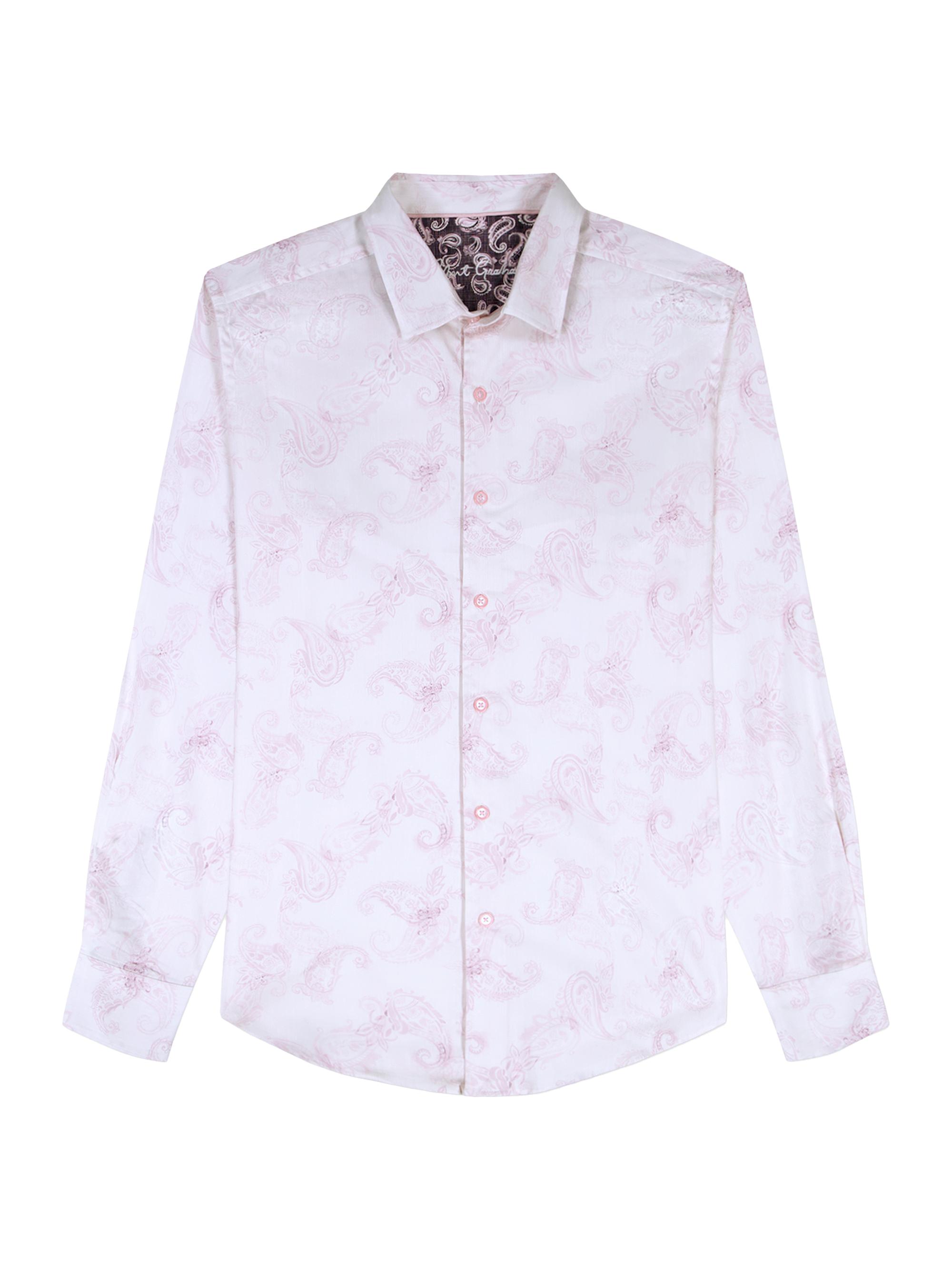 Robert Graham Men's Werrington Paisley Stretch-Cotton Shirt - Light Pink