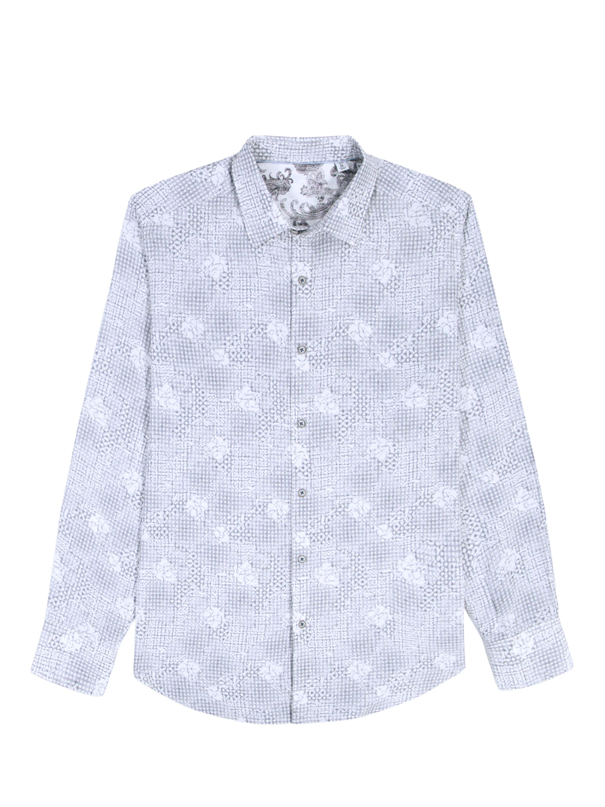 Robert Graham Men's Norfolk Printed Button-Front Shirt - Light Blue