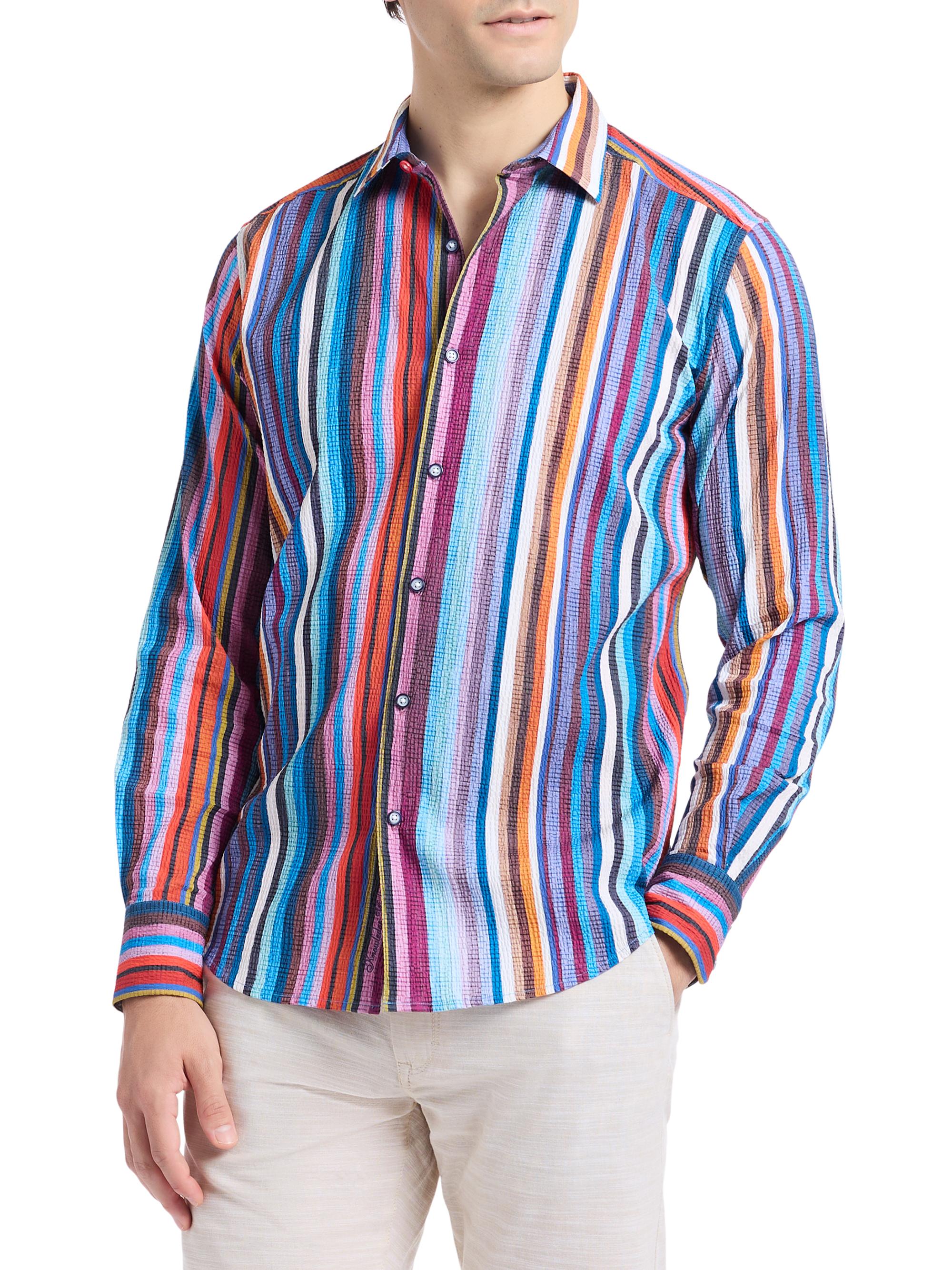 robert graham mens dress shirts Robert Graham Mens Light Blue Silk Blend Satin Button Down Shirt M French  Cuff