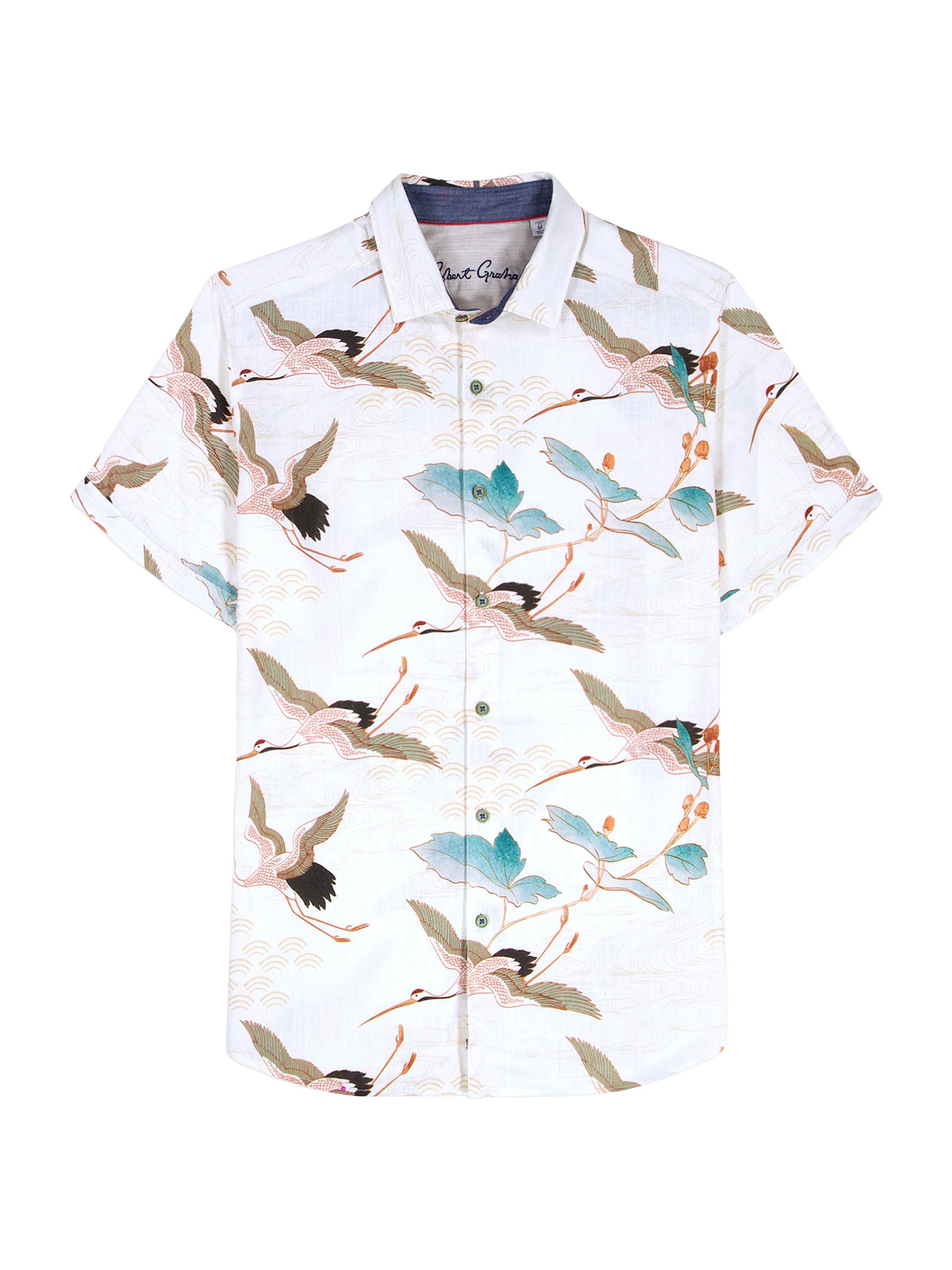 Robert Graham Men's Tsuru Short-Sleeve Shirt - White