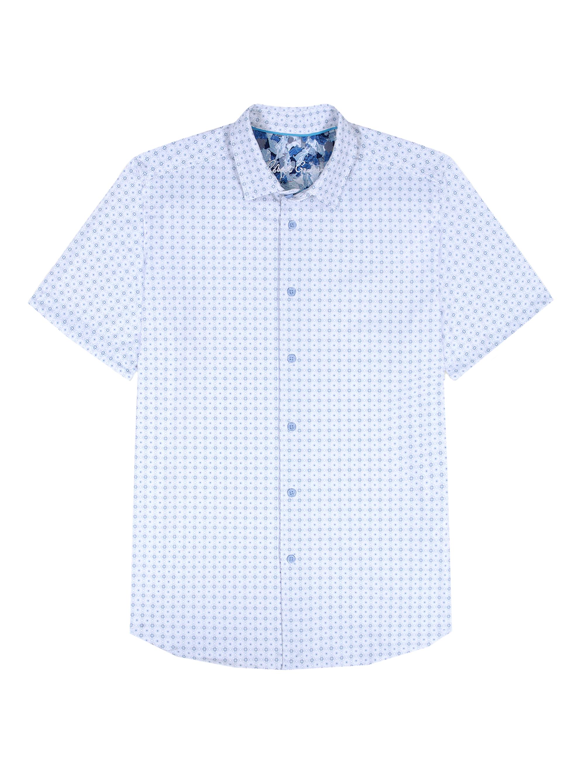 Robert Graham Men's Brompton Printed Short-Sleeve Shirt - Blue