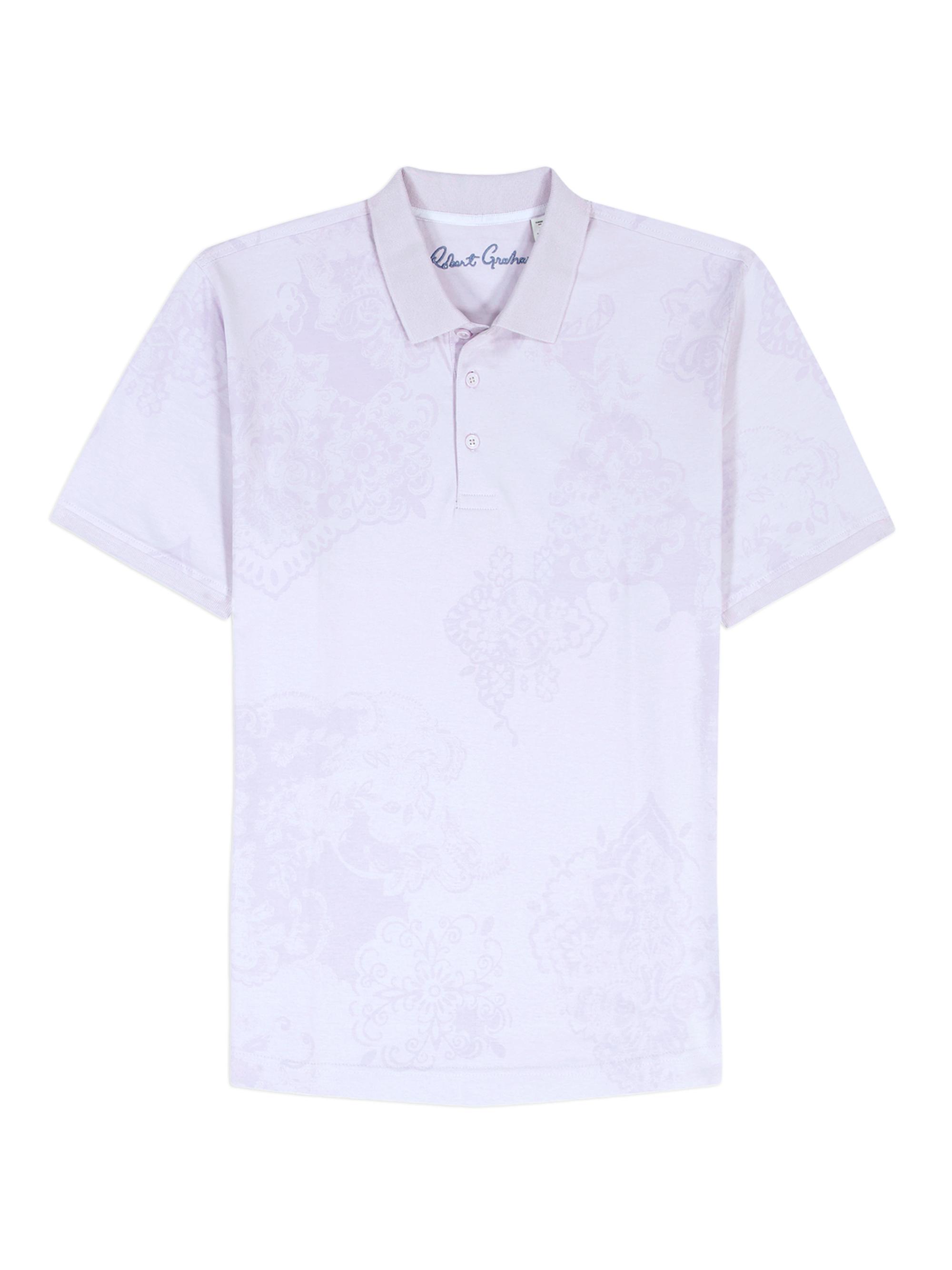 Robert Graham Men's Linford Knit Polo Shirt - Lilac