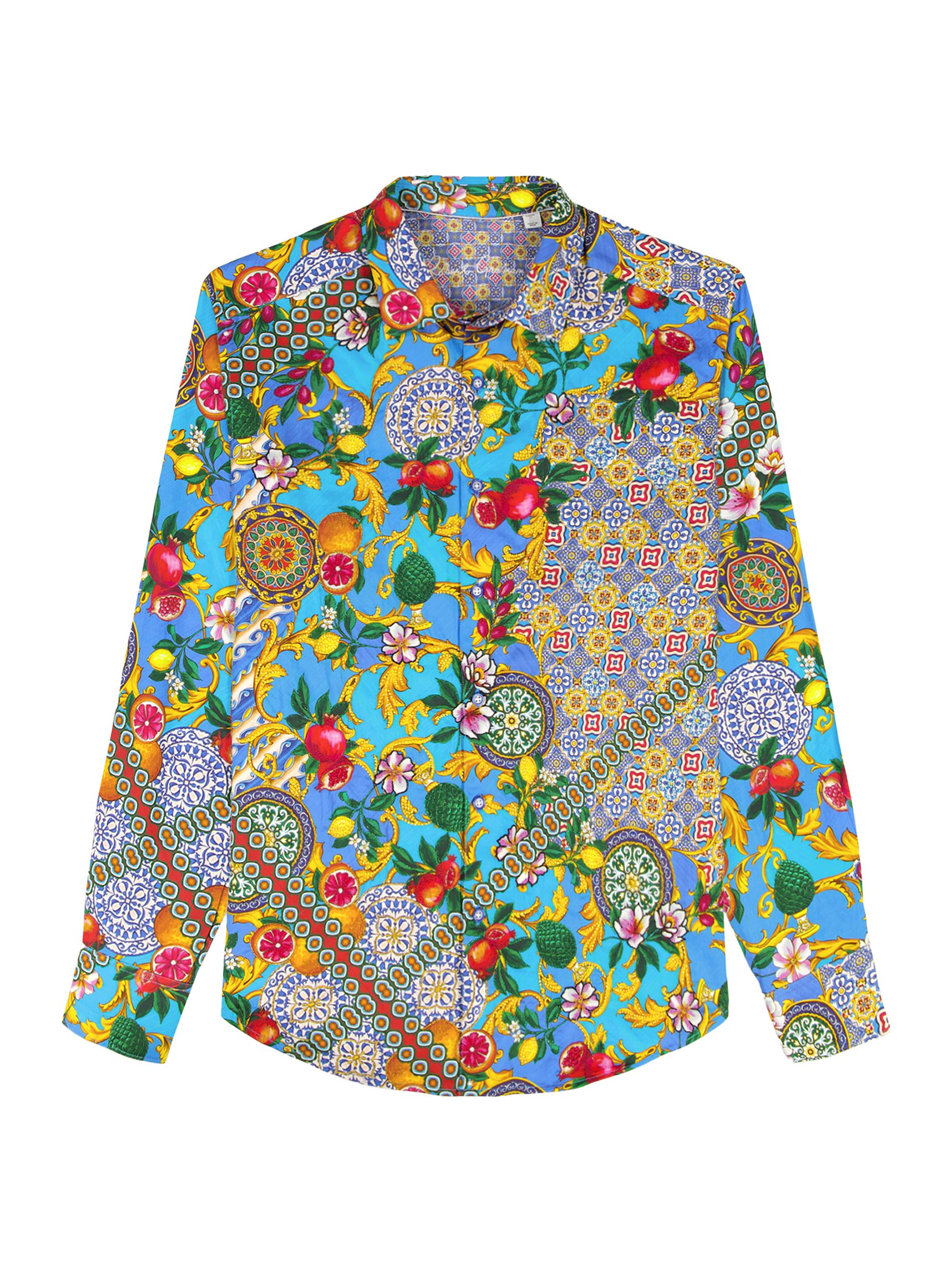 Robert Graham Men's Northumbria Embellished Coast Print Shirt