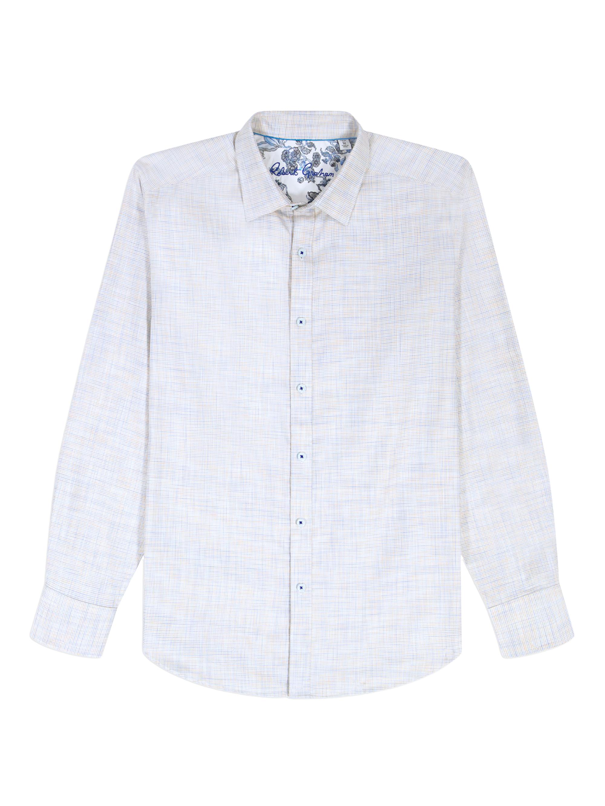 Robert Graham Men's Edison Space-Dye Cotton Shirt - Sand