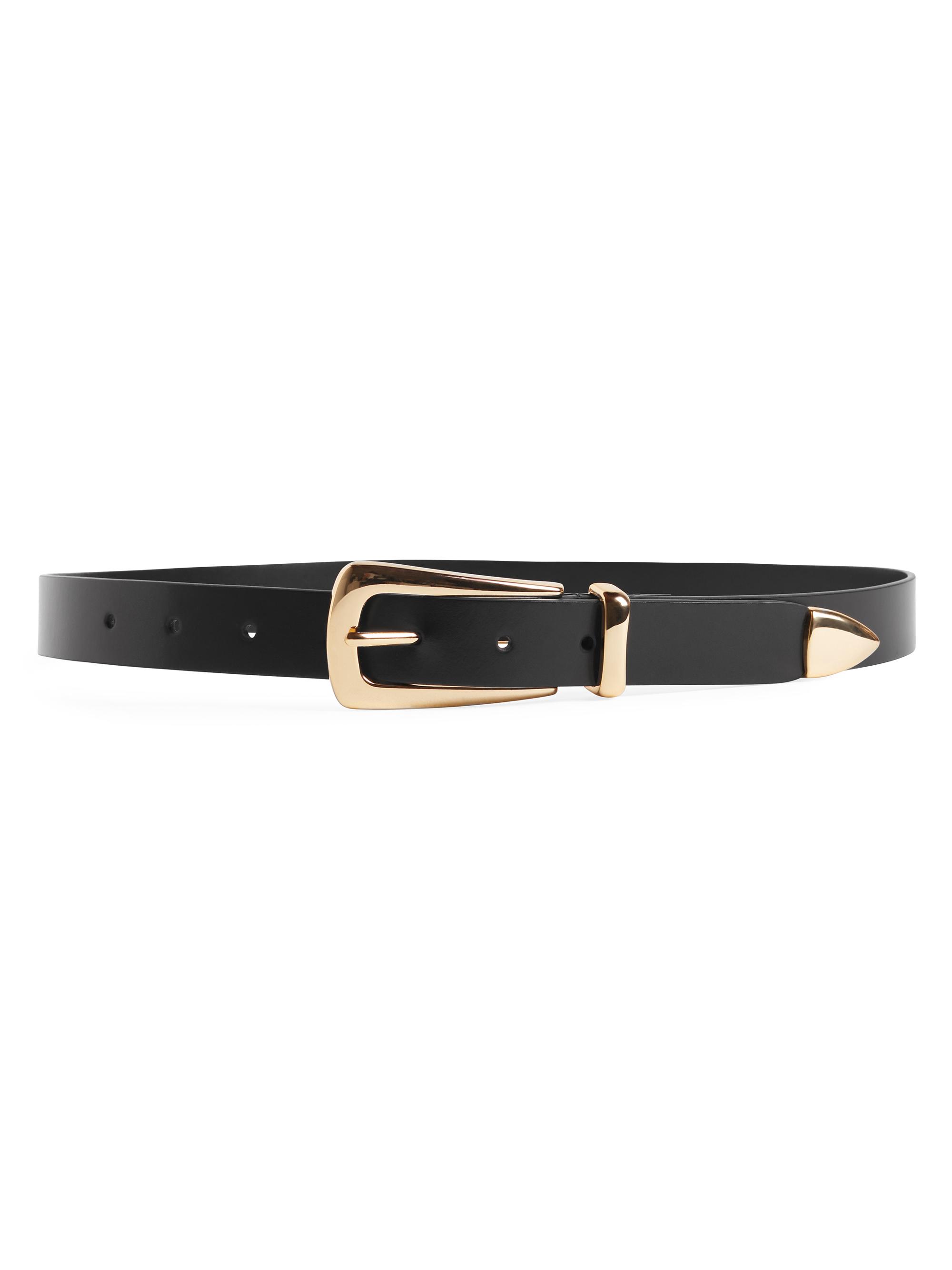 Favorite Daughter Women's The Statement Leather Belt - Black Gold