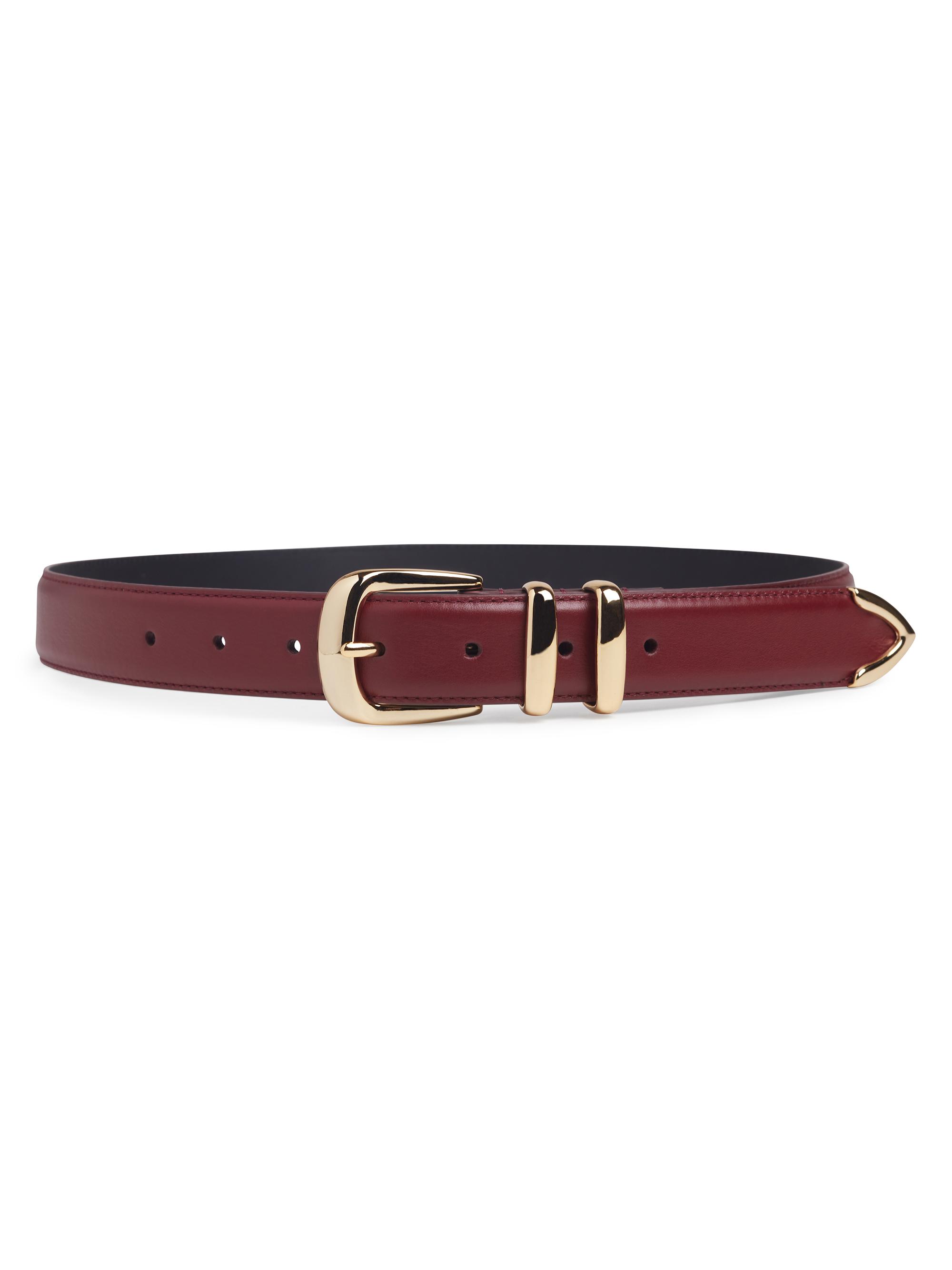 Favorite Daughter Women's The Jordan Leather Belt - Deep Red